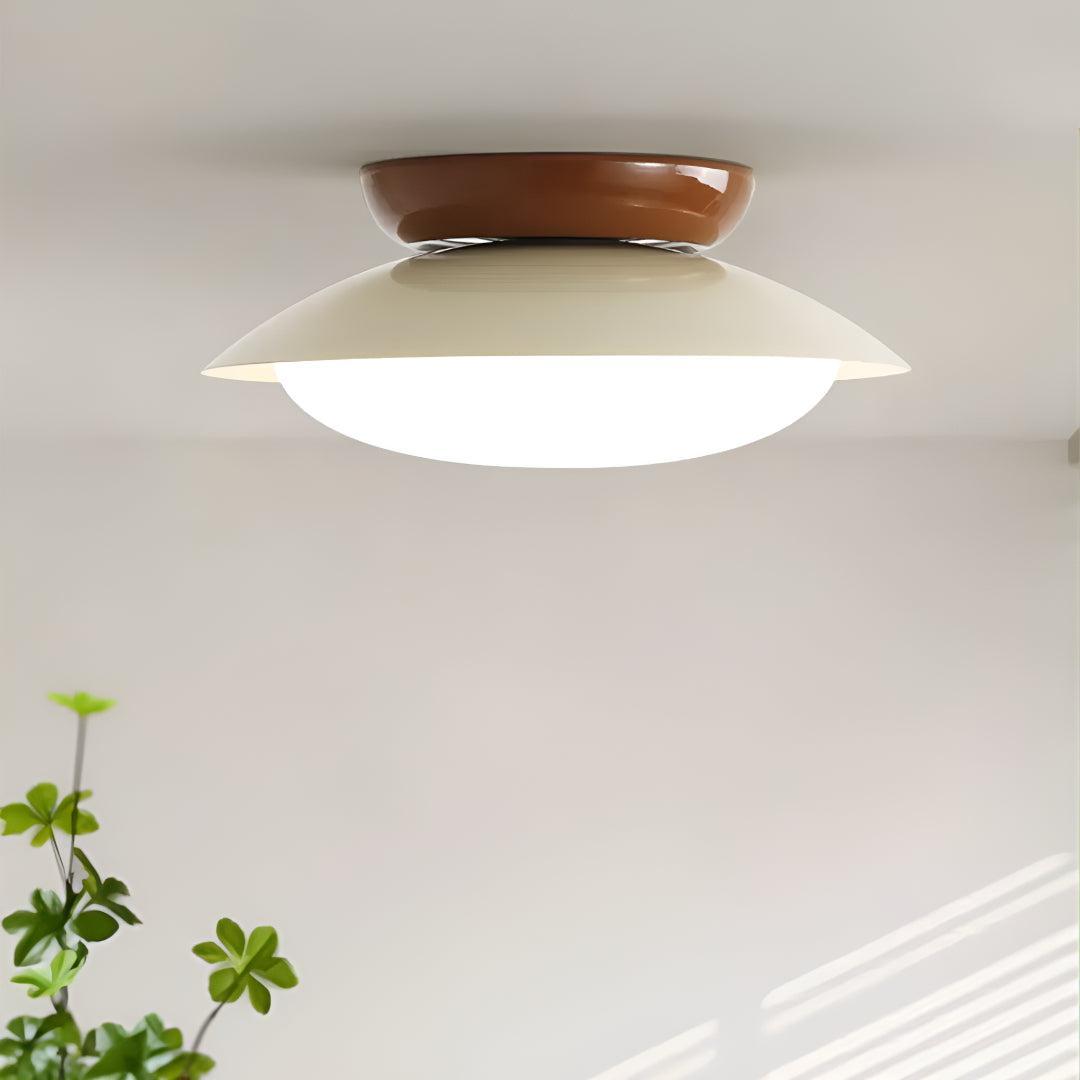 Flush Ceiling Light with Modern Mid Century Style