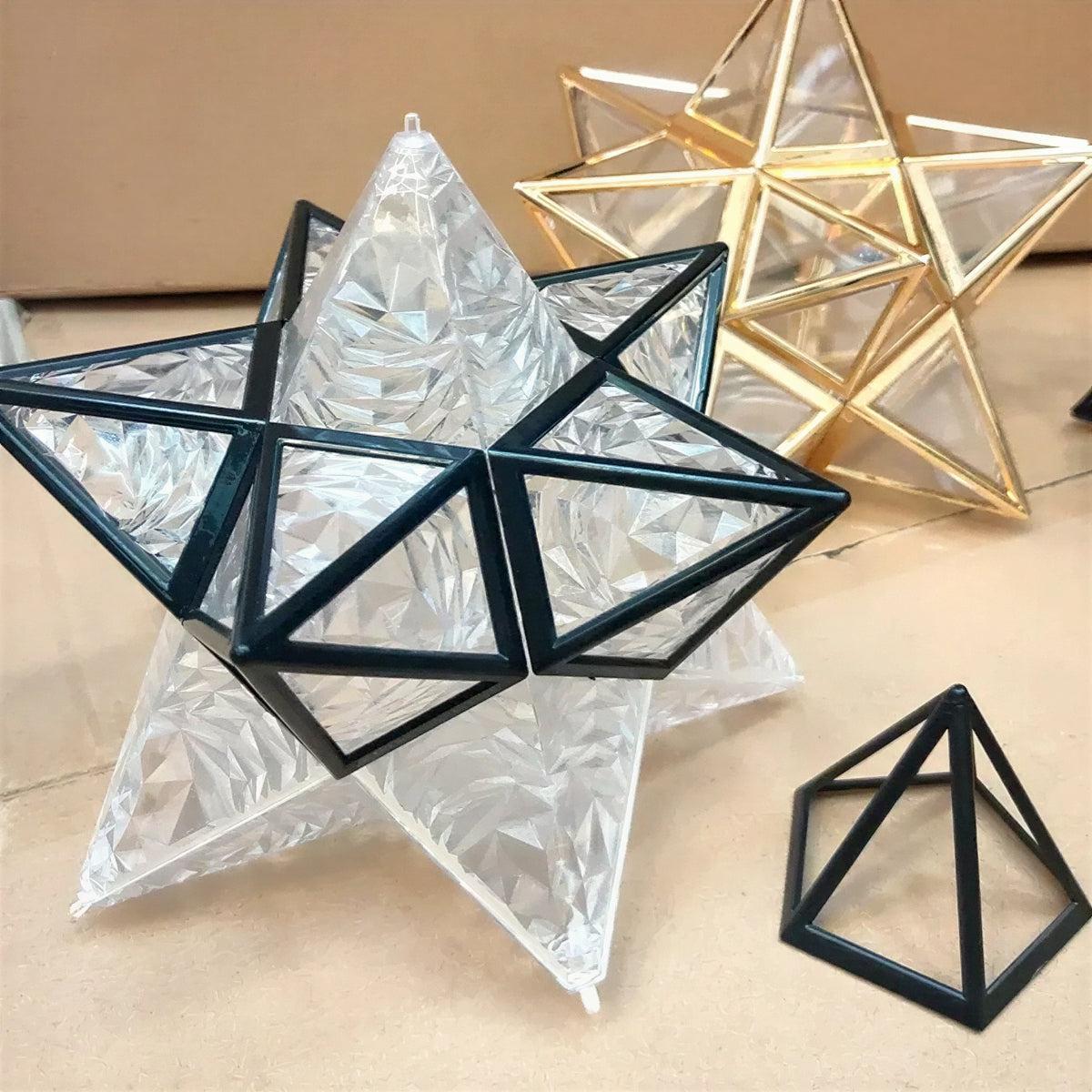 Geometric Star Styled Semi Flush Ceiling Light