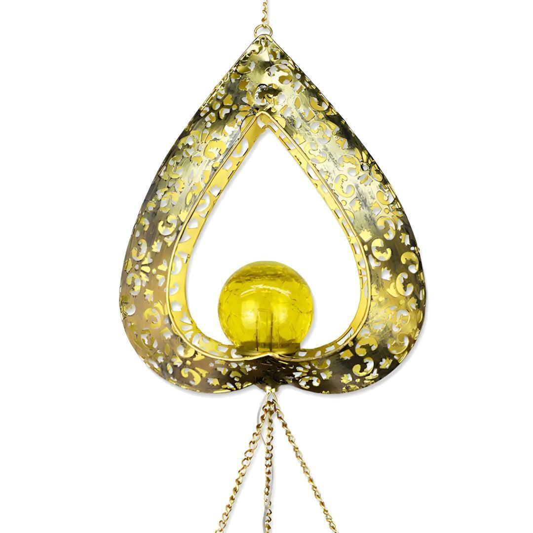 Heart-Shaped Solar Garden Light with Chime