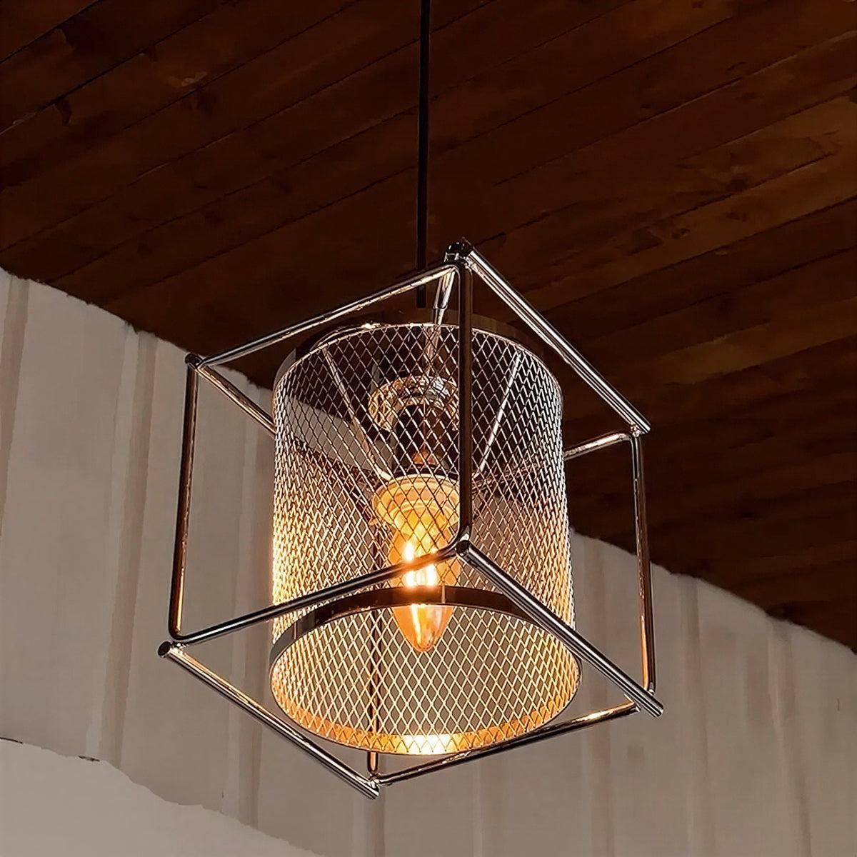 Industrial Mesh Caged Pendant Light For Kitchen and Bar Areas