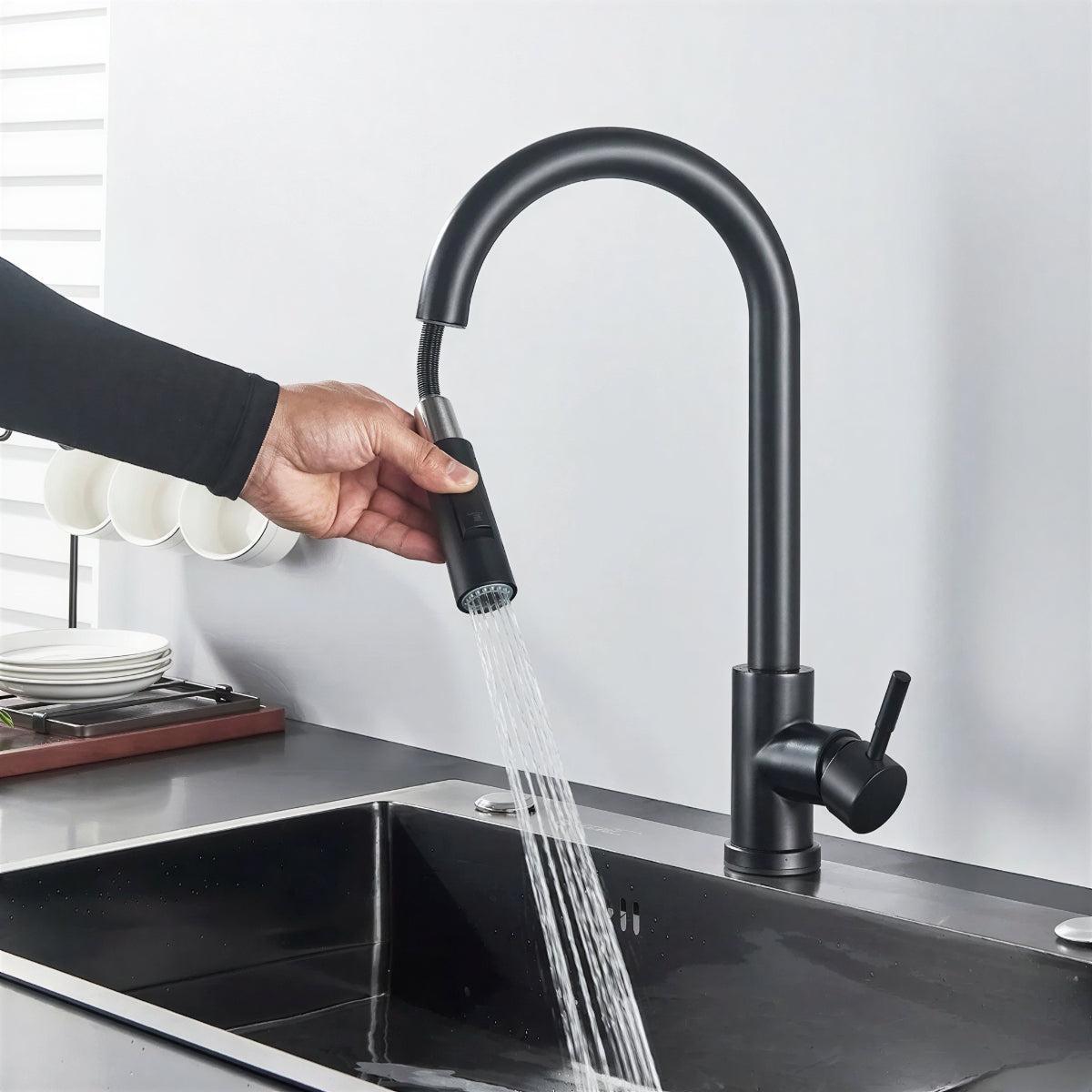 Kitchen Sink Mixer Tap With Pull Out Sprayer And Touch Sensor