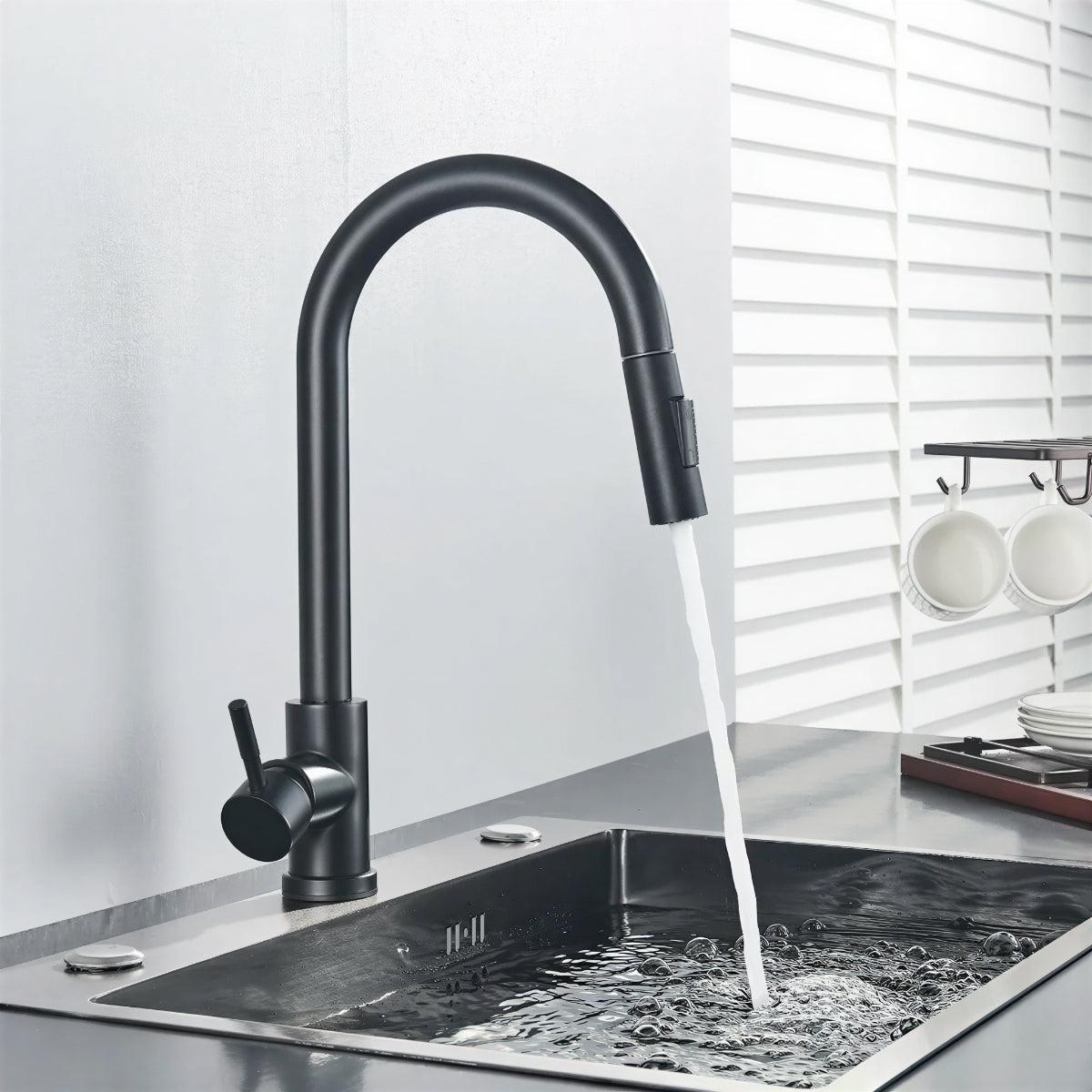 Kitchen Sink Mixer Tap With Pull Out Sprayer And Touch Sensor