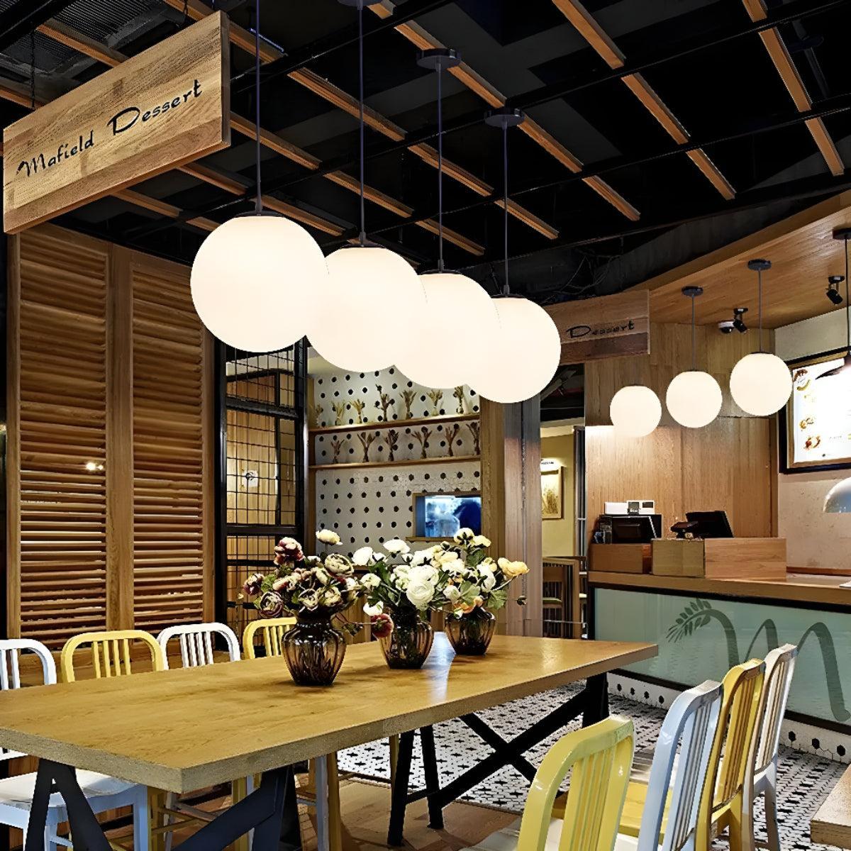 Minimalist Glass Globe Pendant Light Ceiling Fixture