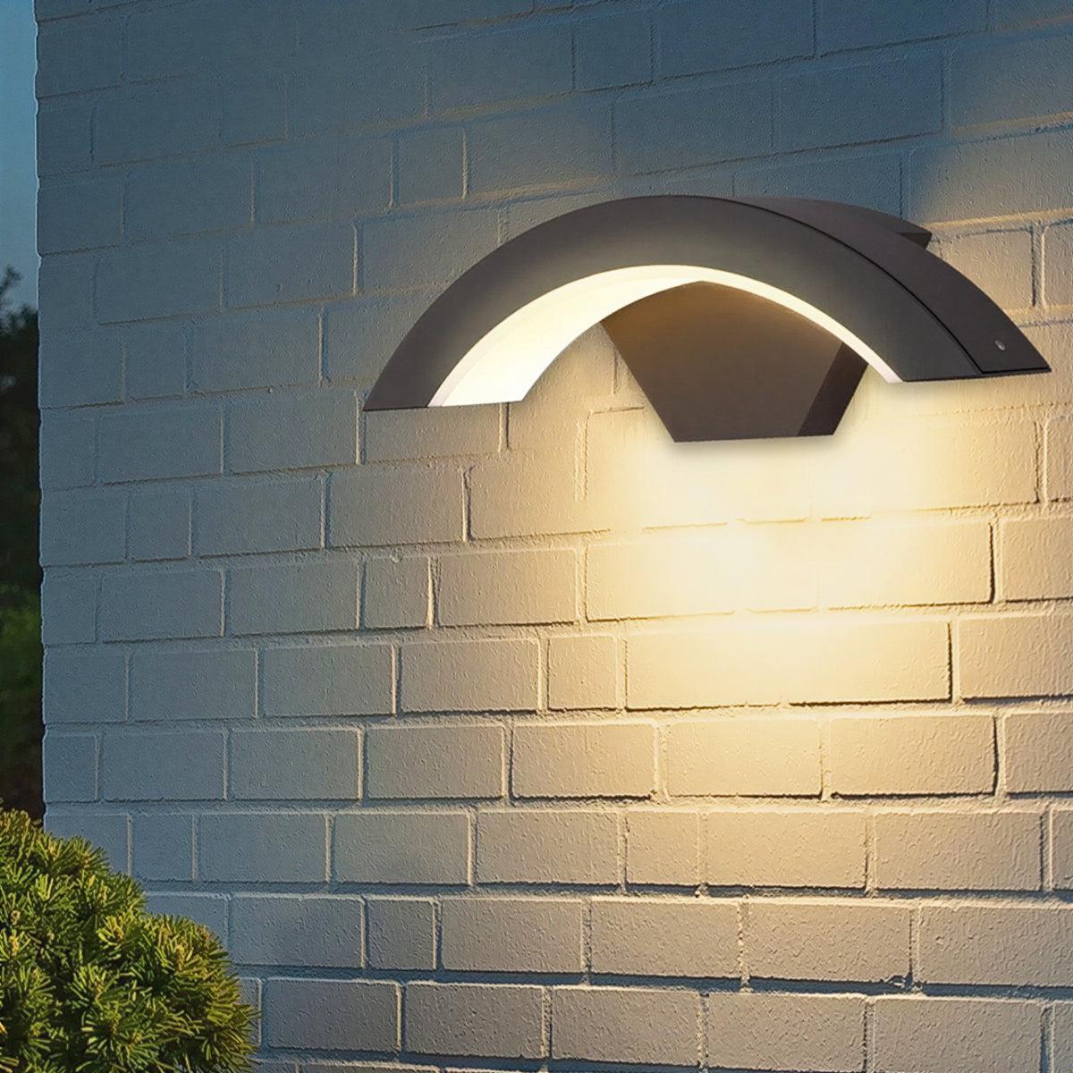 Modern Arched Outdoor Wall Light With Water Tight Design