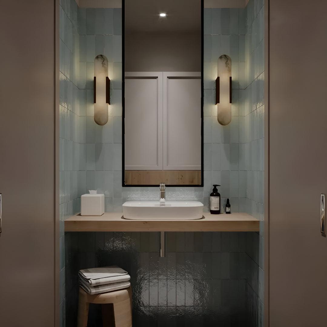 Modern Elongated Alabaster Wall Light For Interior Home Walls
