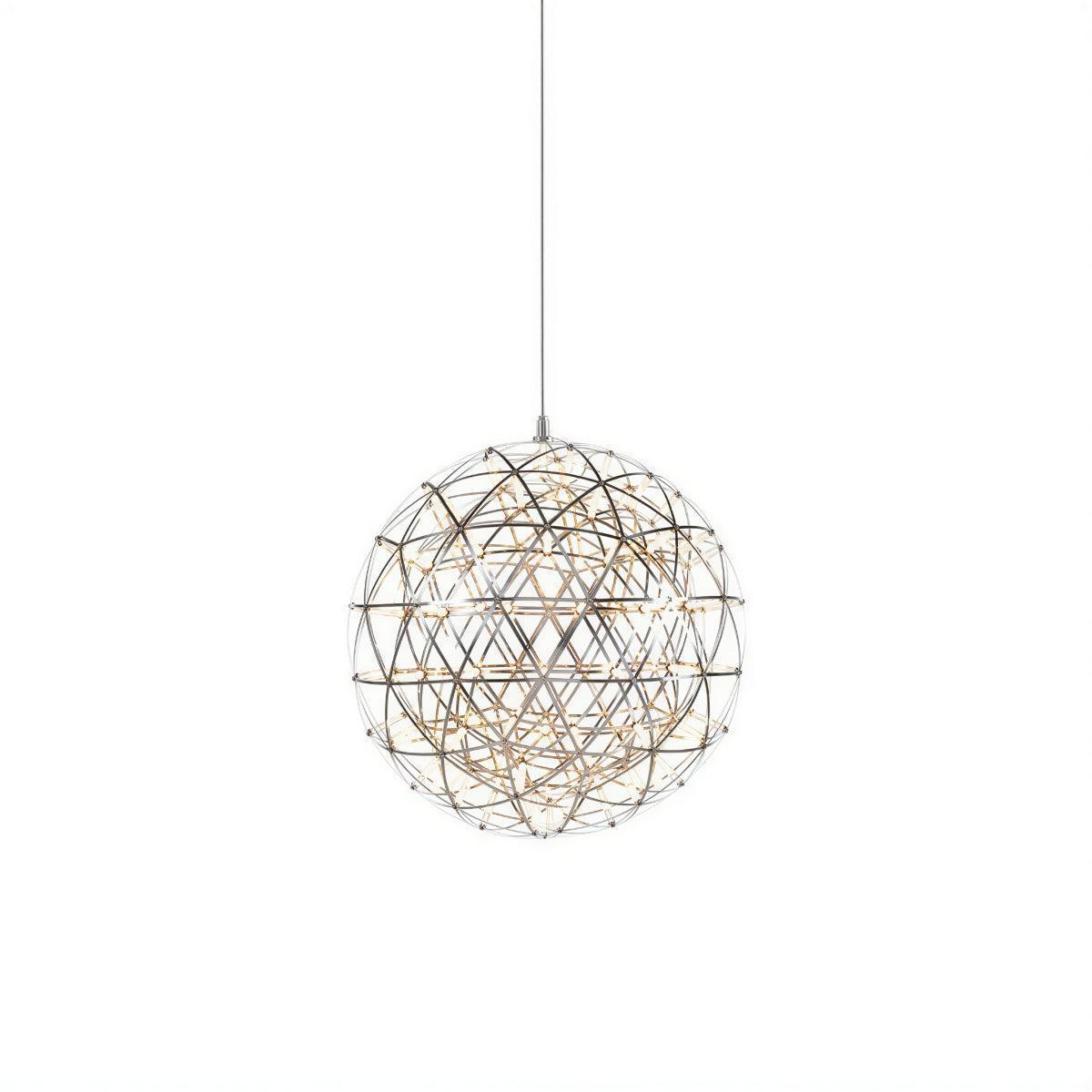 Modern Globe Chandelier With Geodesic Sphere Design