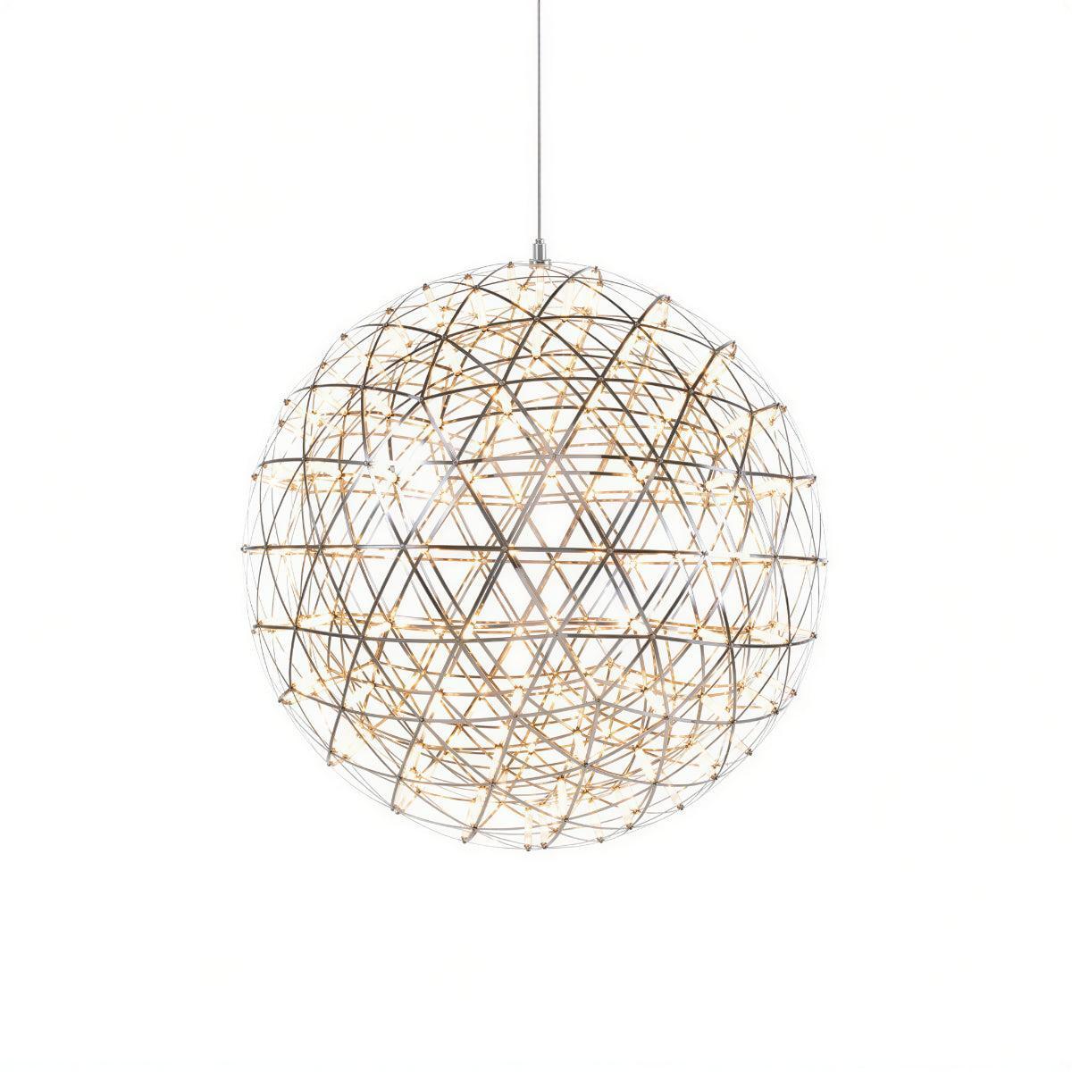 Modern Globe Chandelier With Geodesic Sphere Design