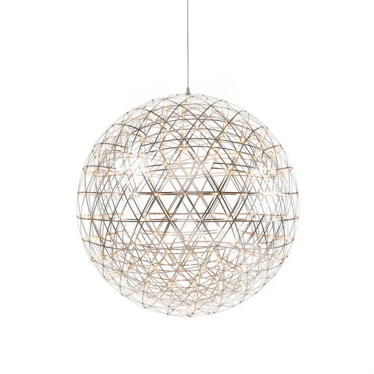 Modern Globe Chandelier With Geodesic Sphere Design