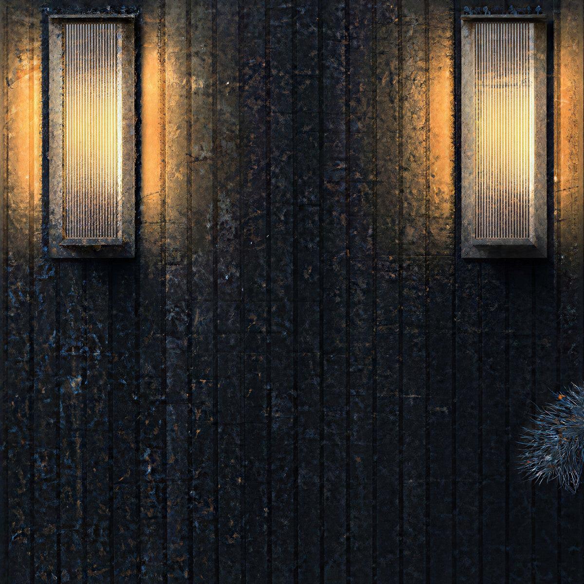 Modern Outdoor Wall Light With Architectural Rectangular Lantern Box