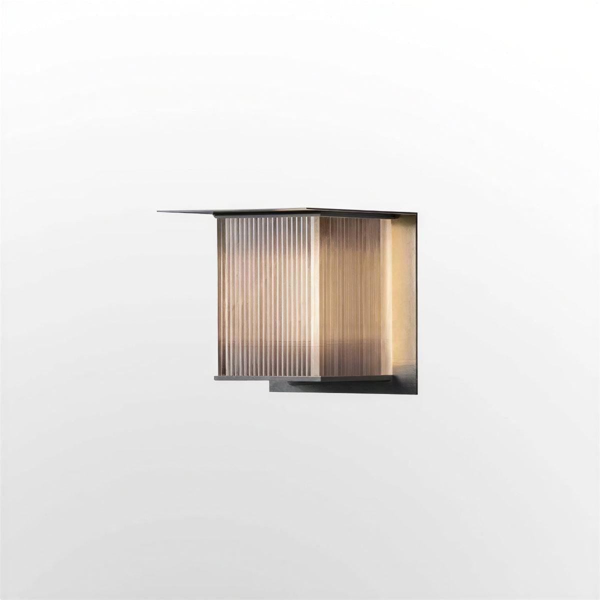 Modern Outdoor Wall Light With Architectural Rectangular Lantern Box