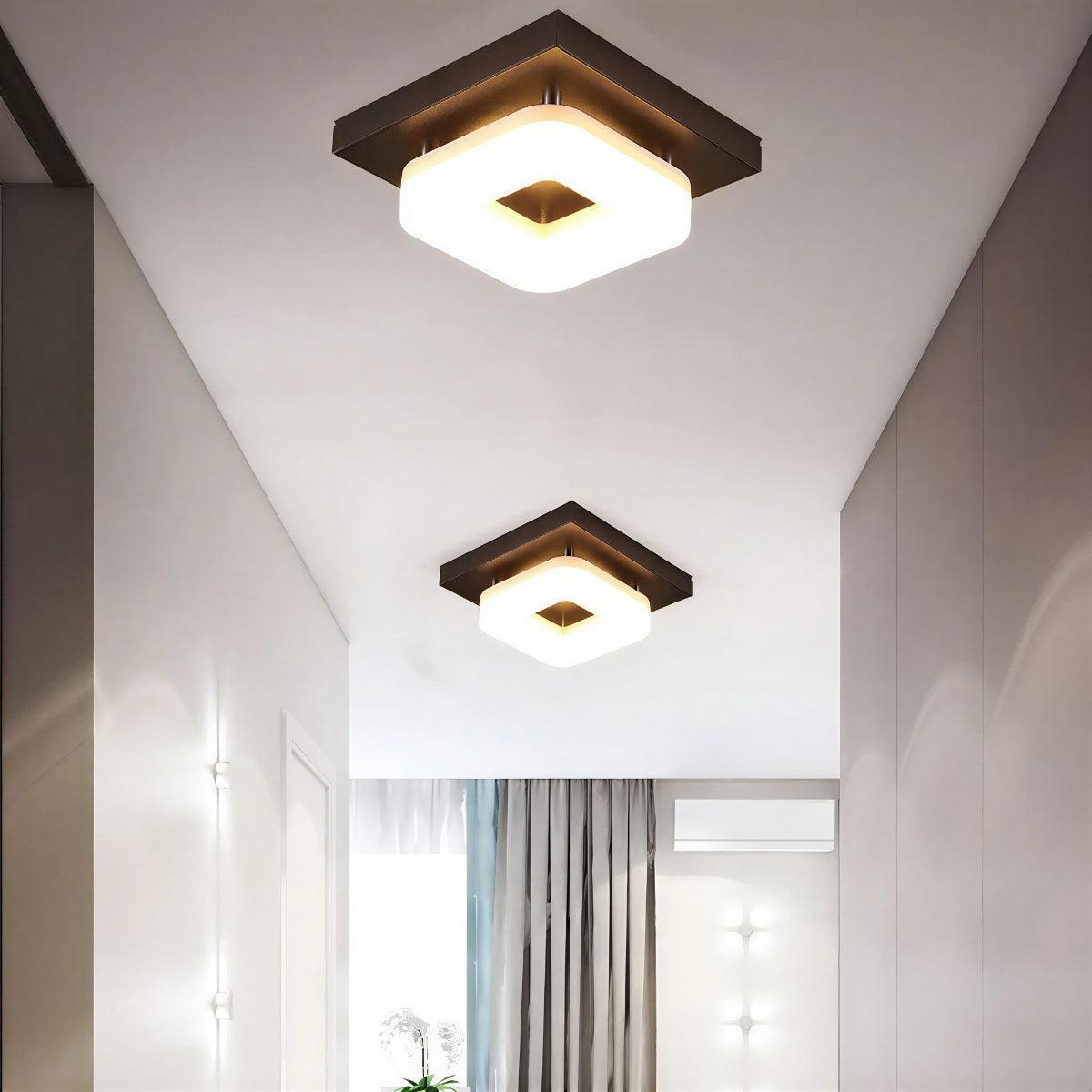 Modern Square Ceiling Light With Flush Fitting