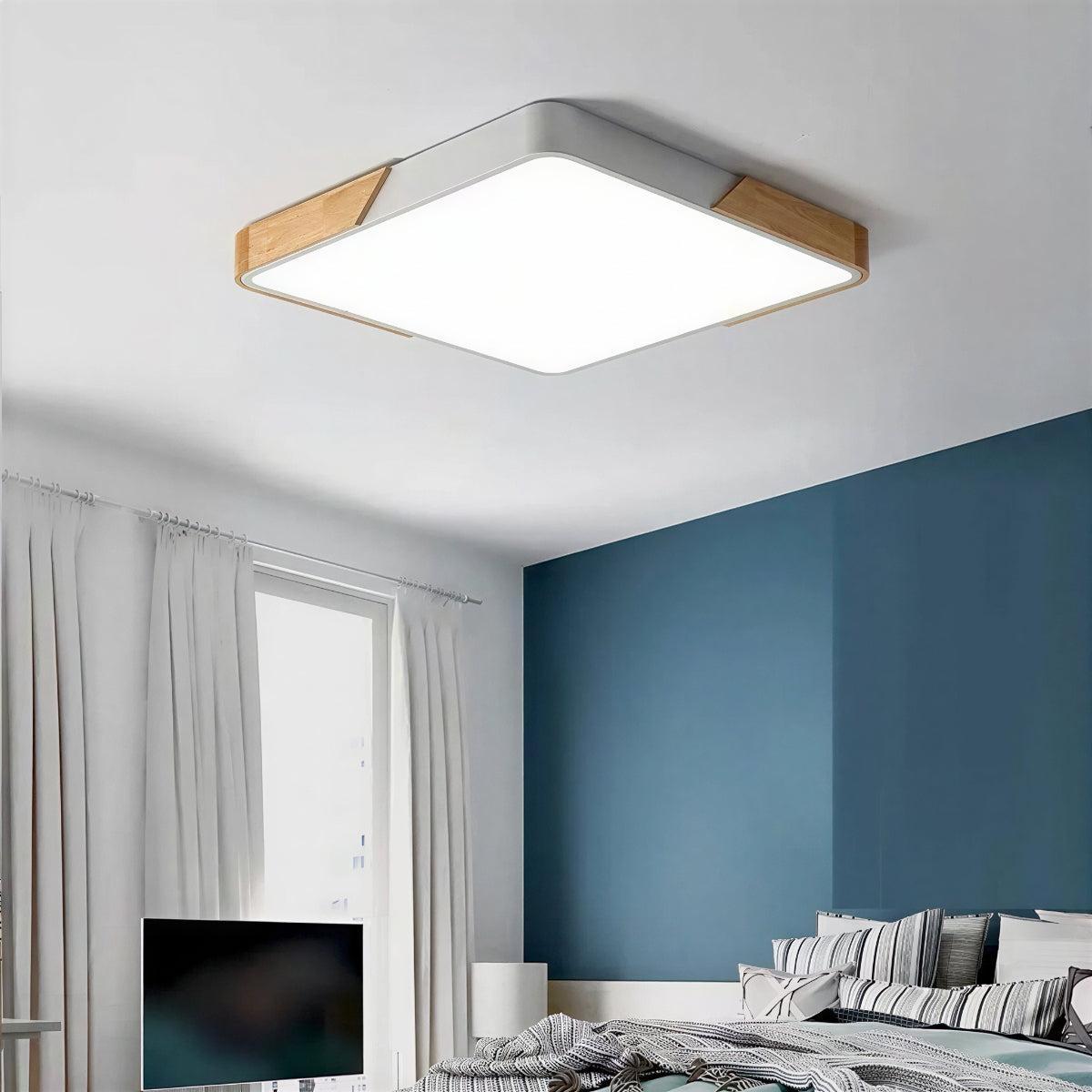 Modern Square Flush Ceiling Light Fixture For Home