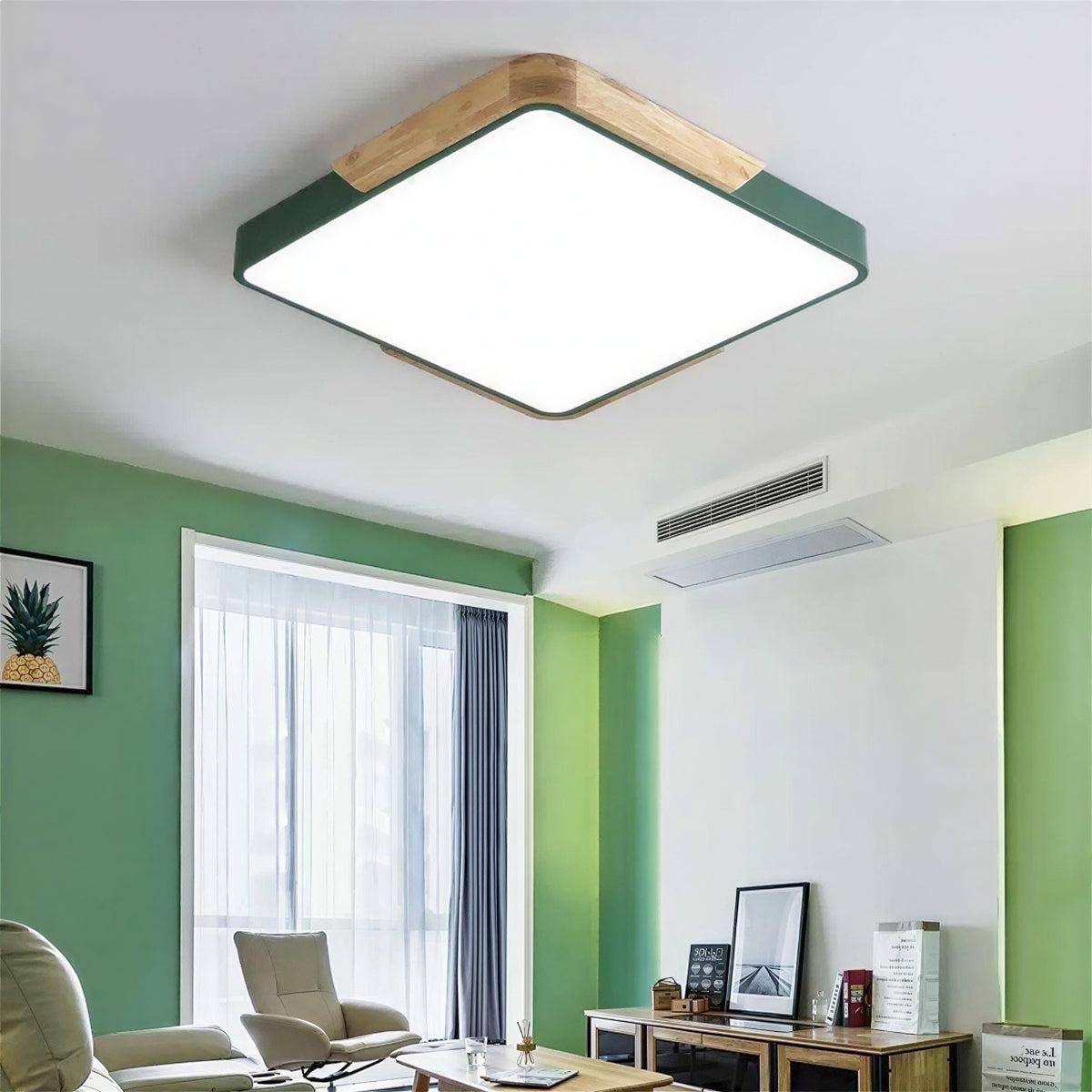 Modern Square Flush Ceiling Light Fixture For Home