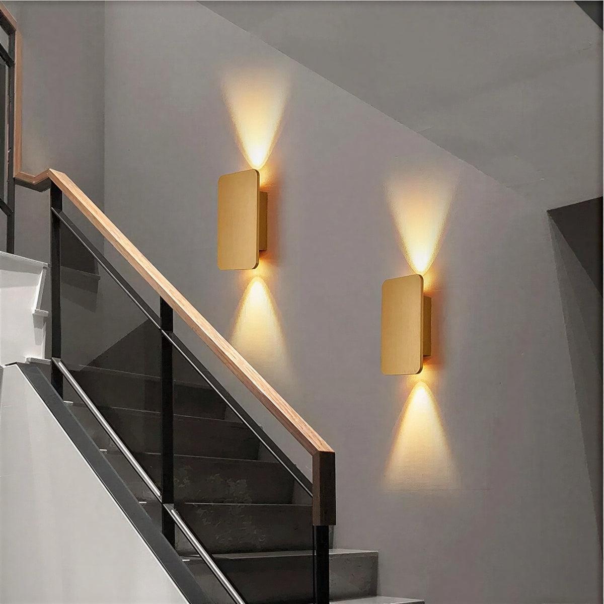 Modern Up Down Square Wall Light For Indoor Home Lighting