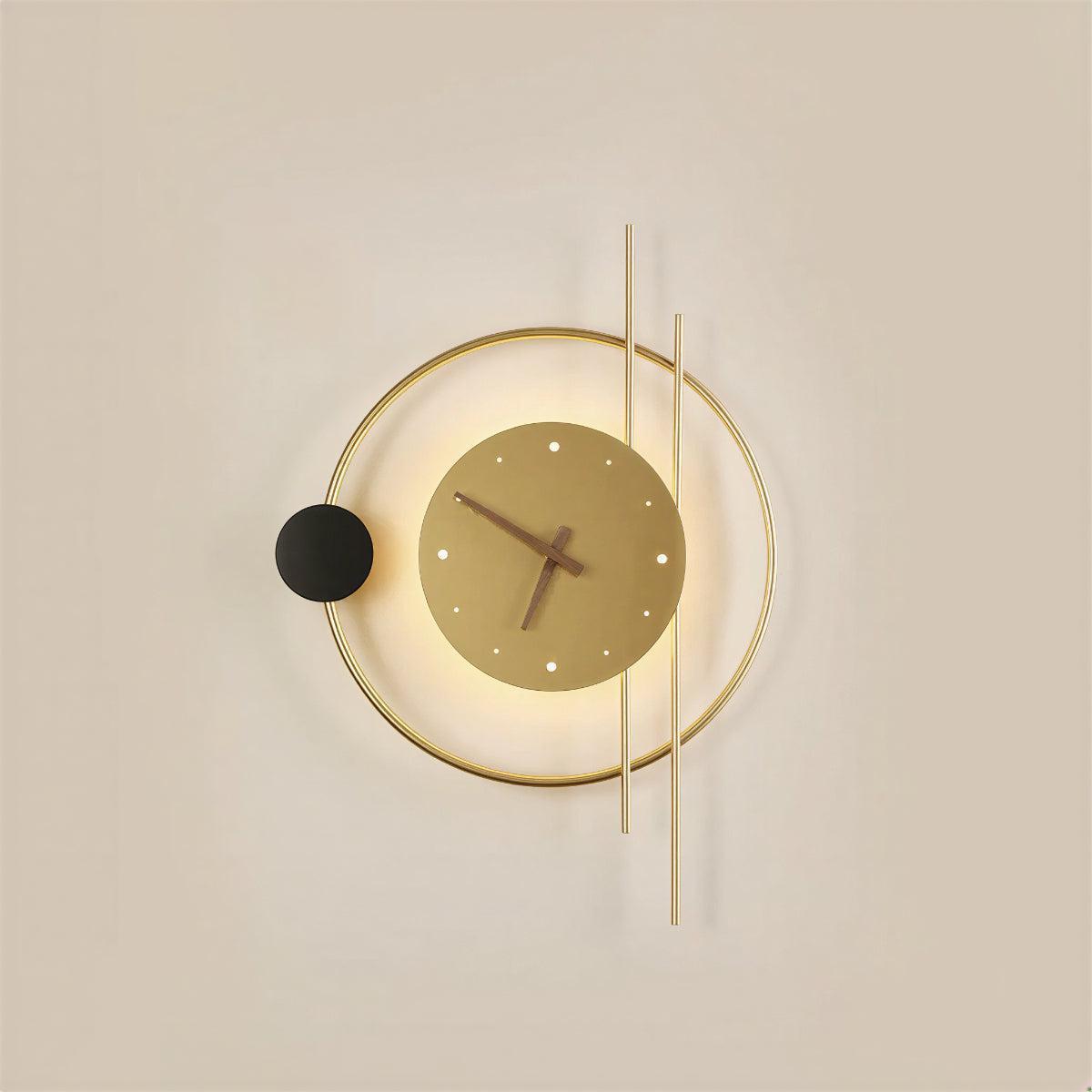 Modern Wall Clock Light With Integrated Backlight