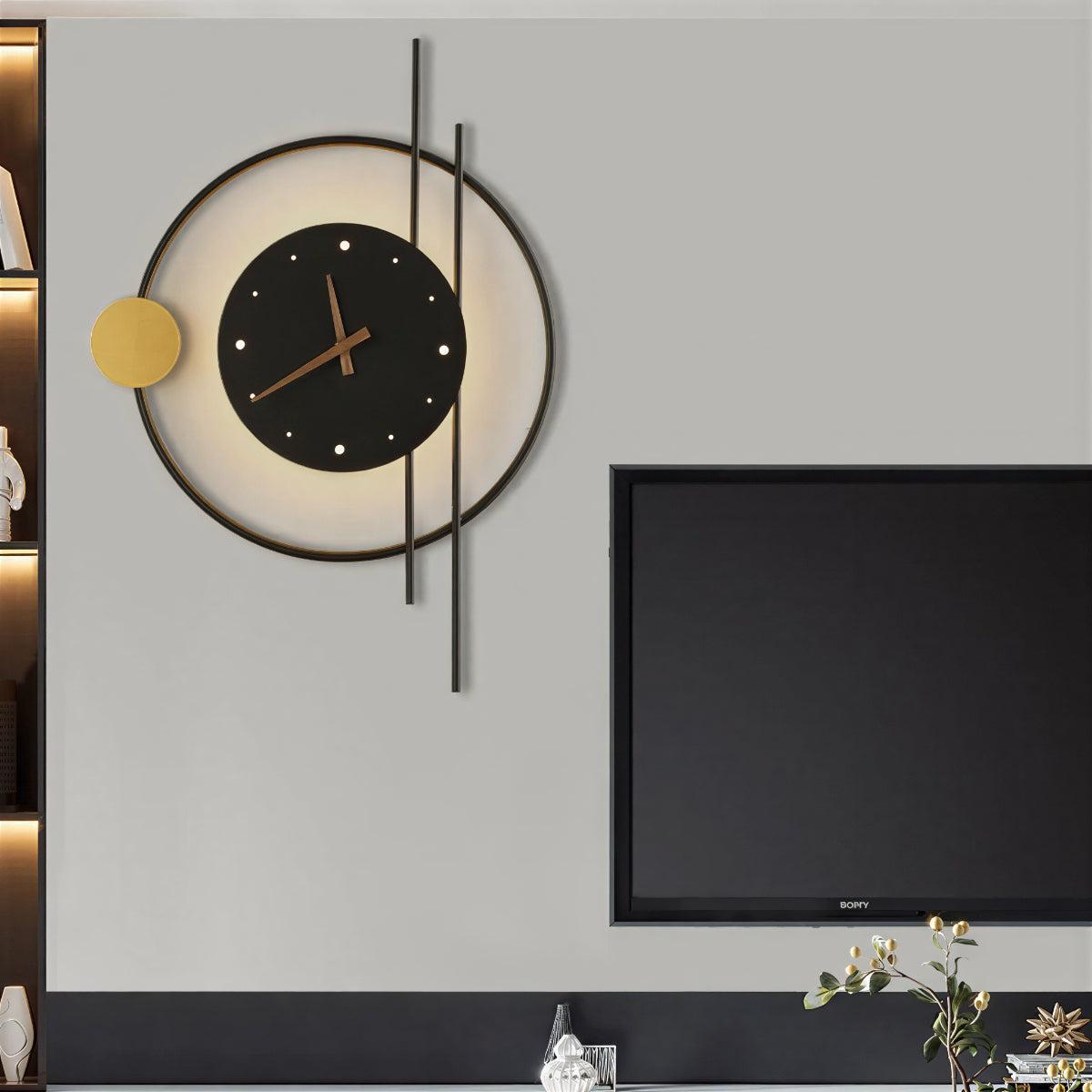 Modern Wall Clock Light With Integrated Backlight