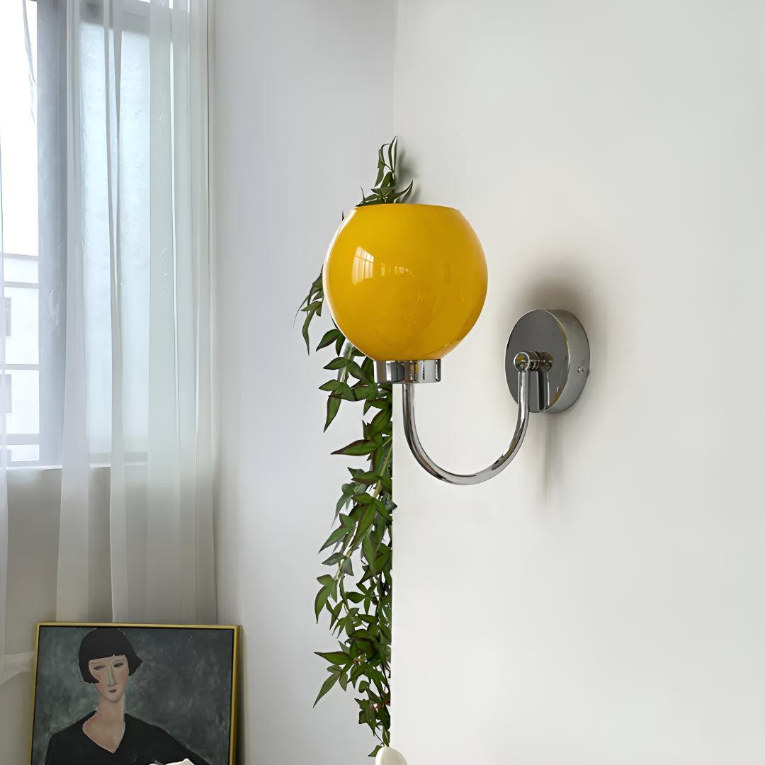 Modern Wall Light with Glass Globe Shade for Home Interiors