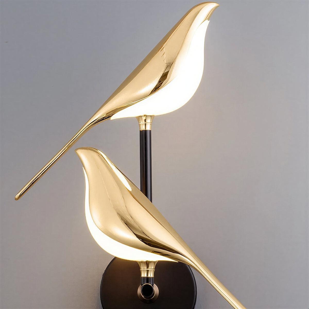 Modern Wall Sconce Light Fixture With Contemporary Bird Design