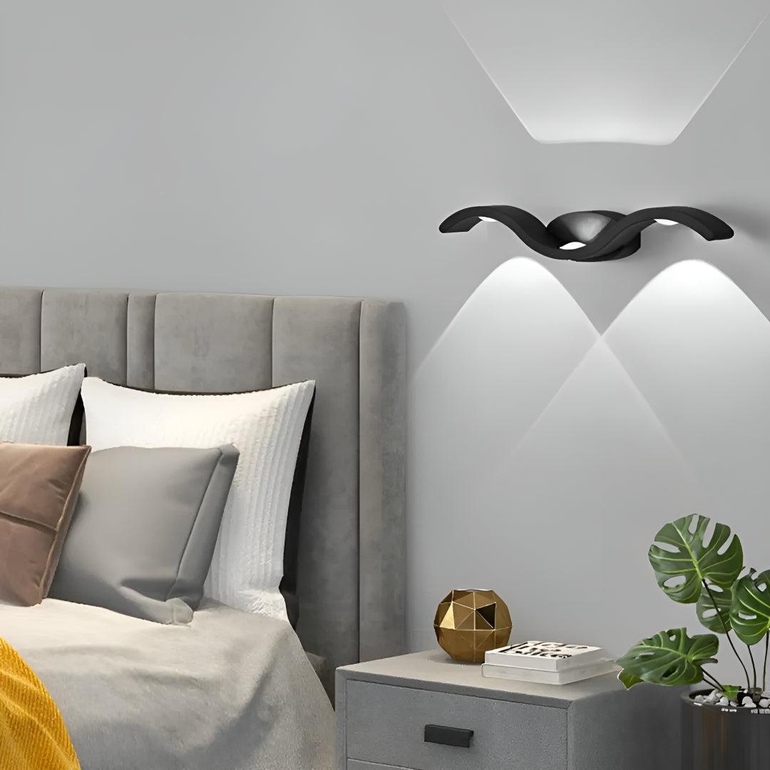 Modern Wavy Seagull Wall Lights With Up Down LED