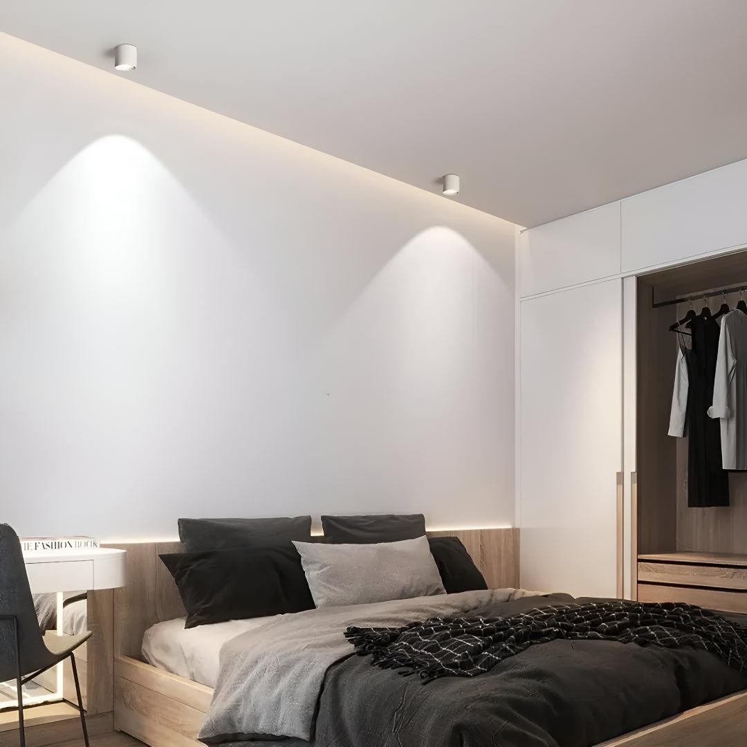 Modupoint Flush Ceiling Light With Modern Spotlight Design