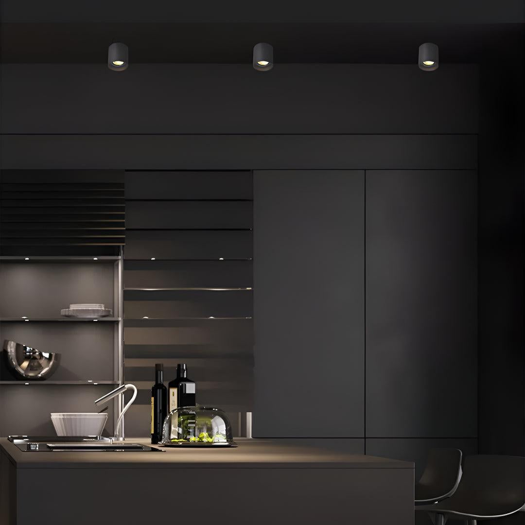 Modupoint Flush Ceiling Light With Modern Spotlight Design