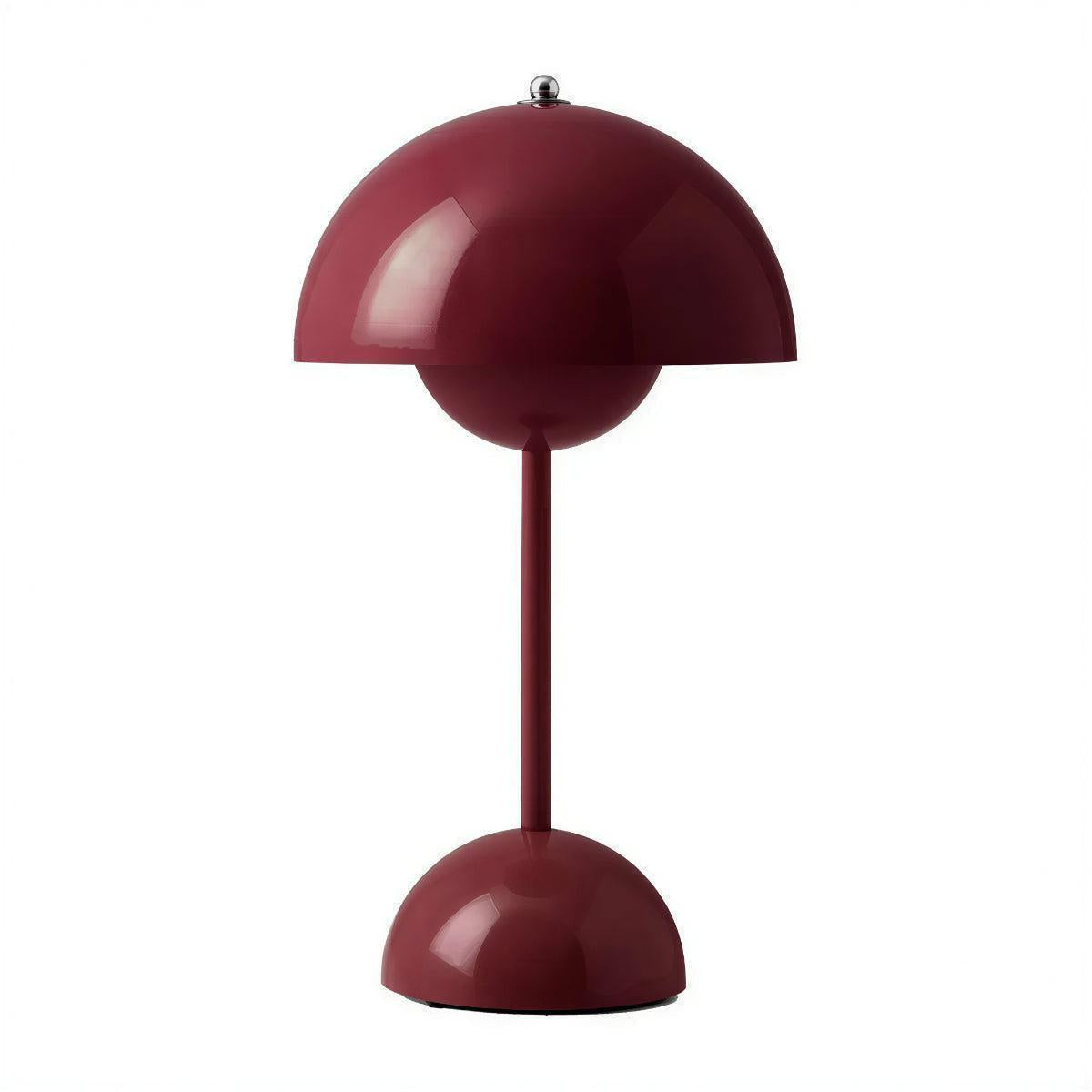 Mushroom Designed Cordless Battery Operated Rechargeable Dining Table Lamp With Touch Control