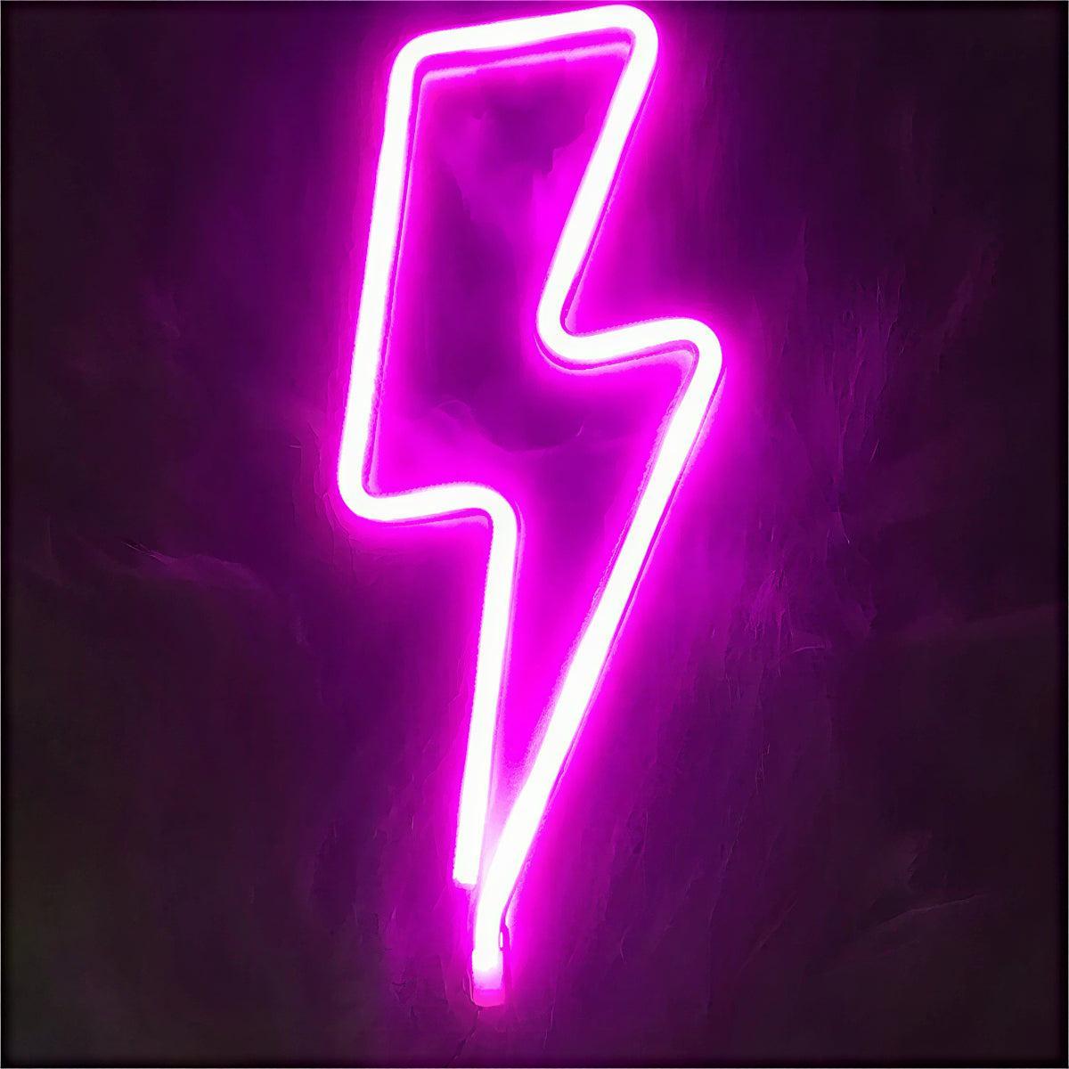 Neon Lightning Bolt Wall Light For Aesthetic Decor Lighting