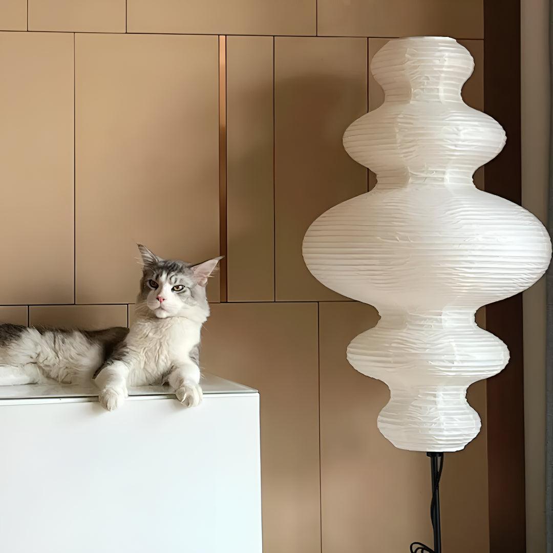 Noguchi Paper Floor Lamp With Diffused Light