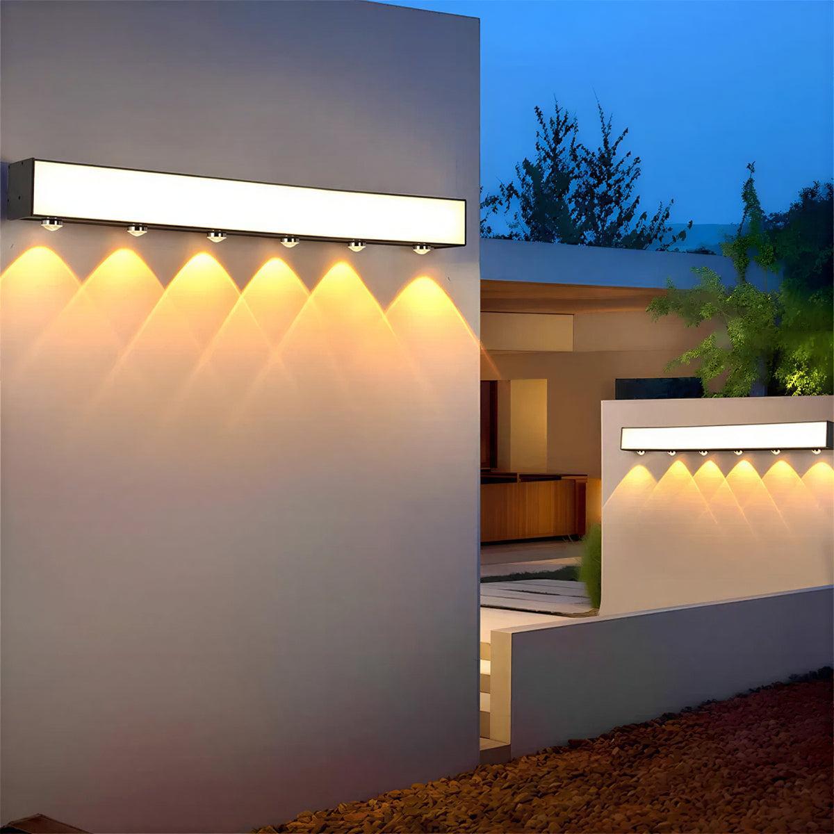 Outdoor Exterior Elongated Wall Light for Porch, Patio or Garden Lighting