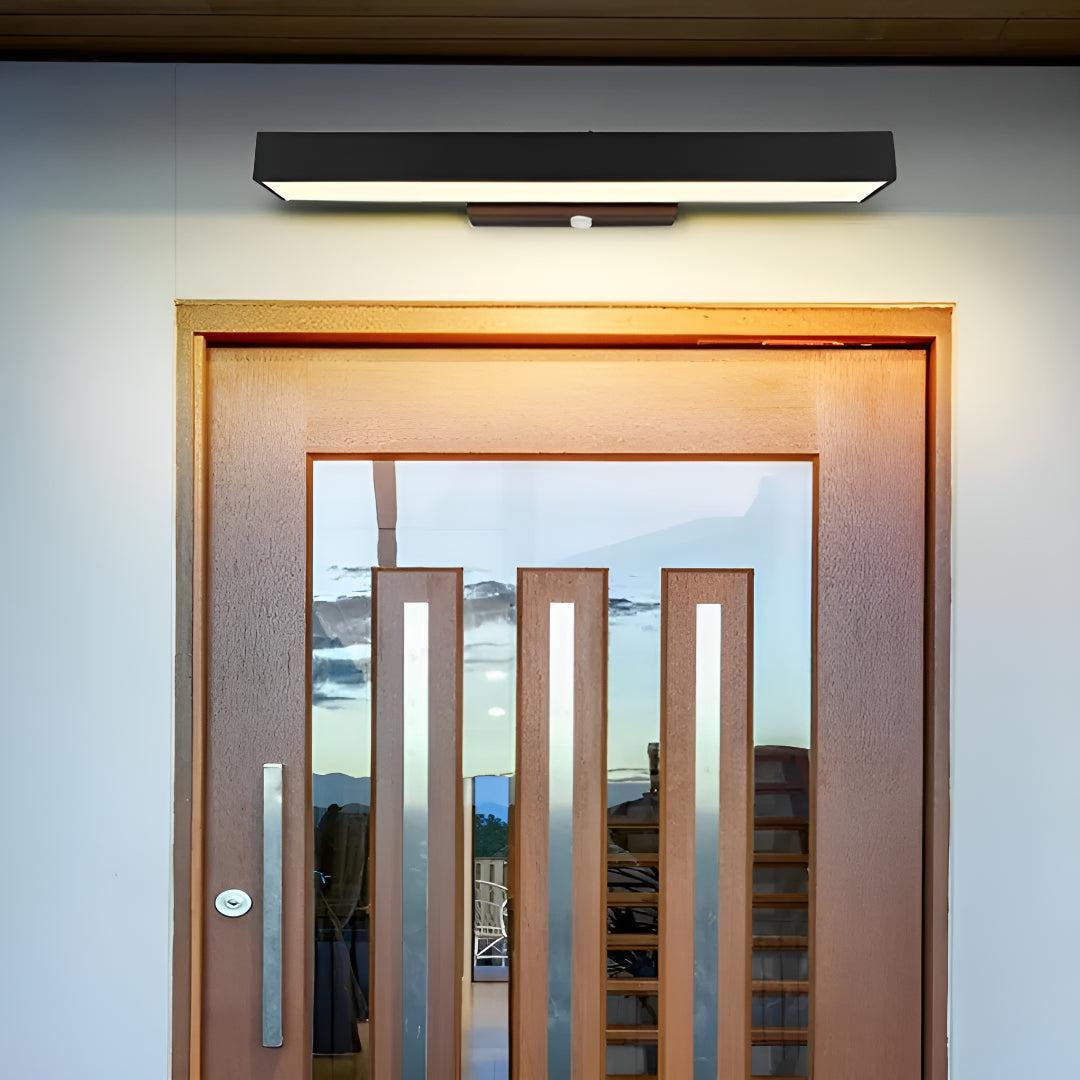 Outdoor Wall Light With Modern Motion Sensor Design For Entrances And Gardens