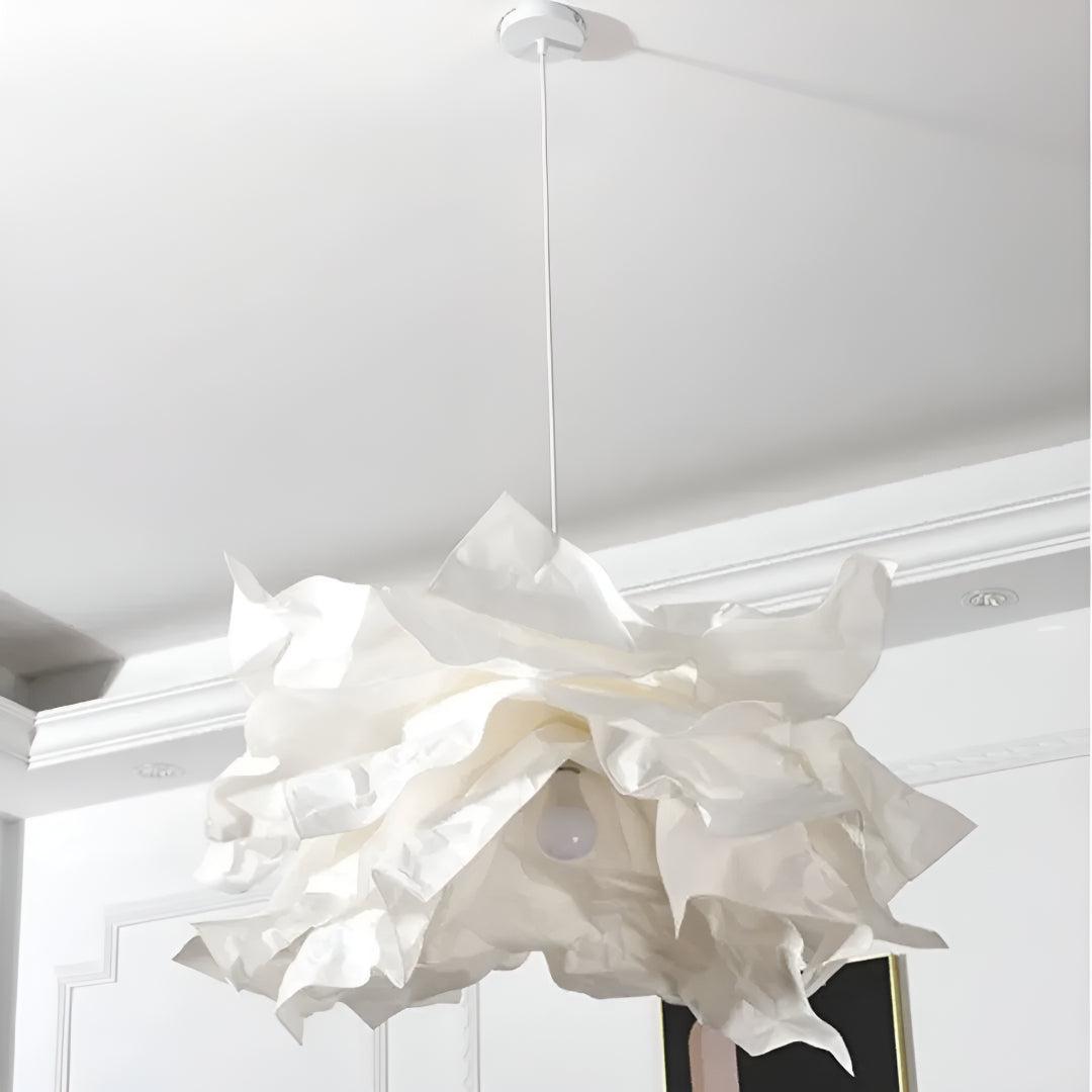 Pendant Light With Cloud Inspired Paper Shade