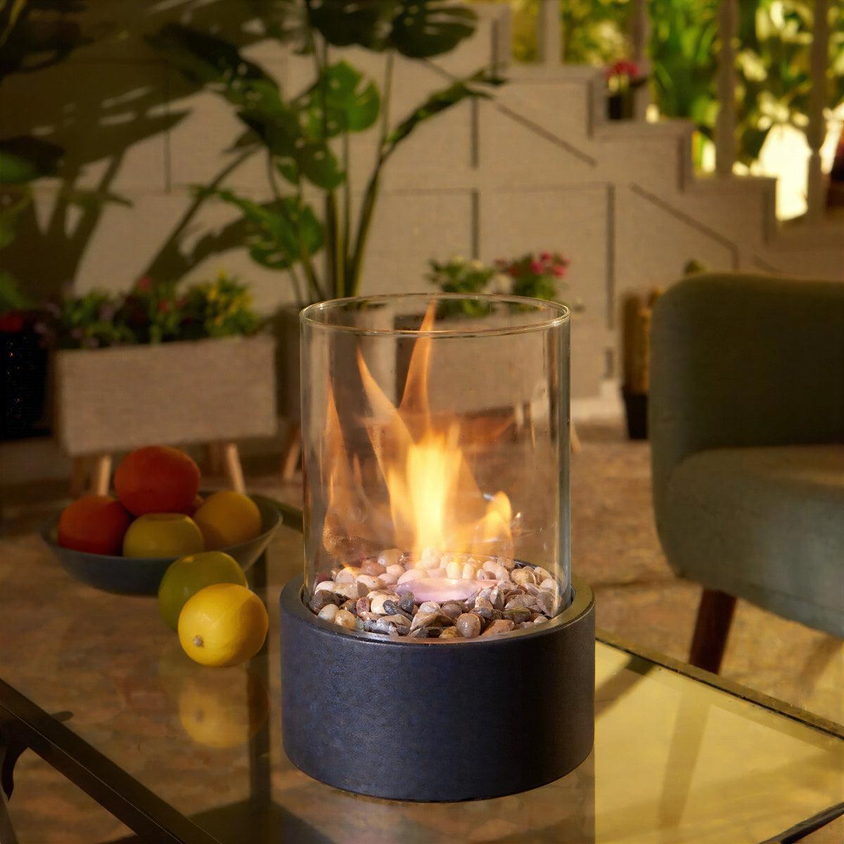 Portable Tabletop Smokeless Fire Pit With Ethanol Burner