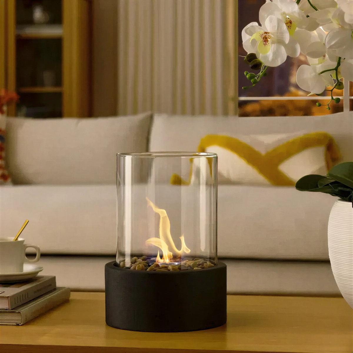 Portable Tabletop Smokeless Fire Pit With Ethanol Burner