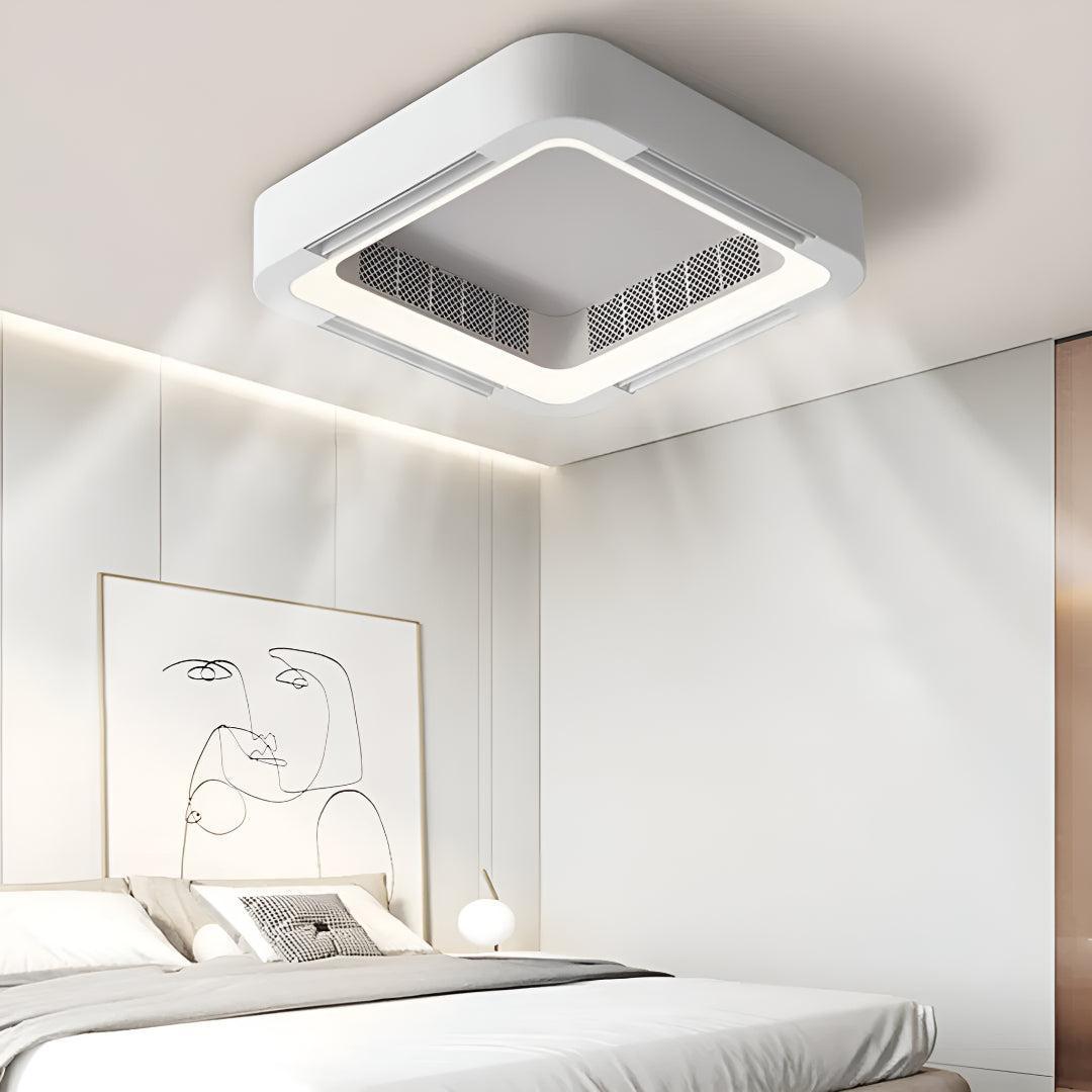 Quiet Modern Bladeless Ceiling Fan Light