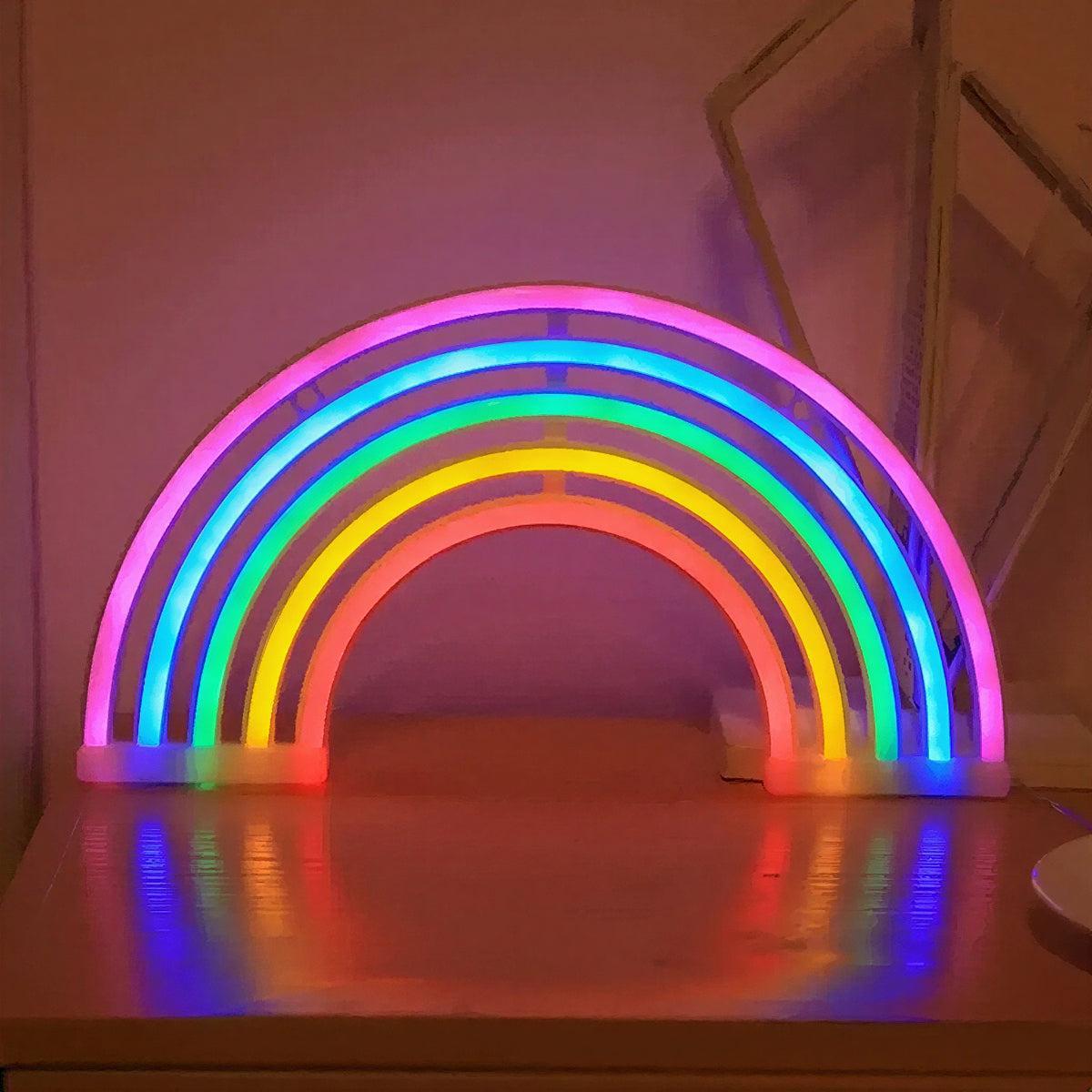 Rainbow Styled Battery Operated Table Light With Arch Design