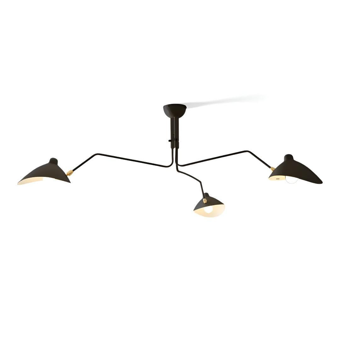 Serge Mouille Modern Ceiling Light With Multi Arm Design