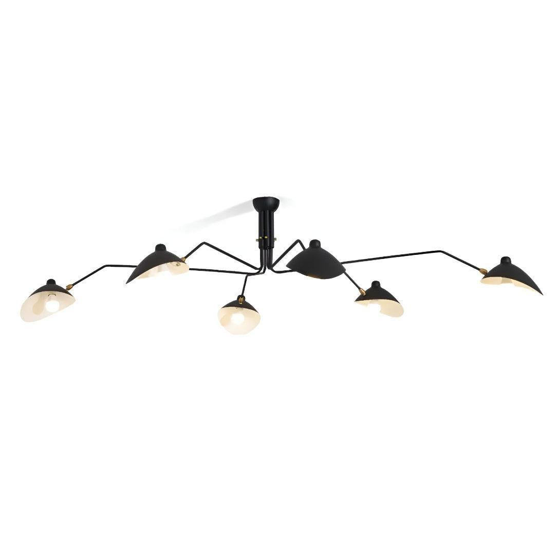 Serge Mouille Modern Ceiling Light With Multi Arm Design