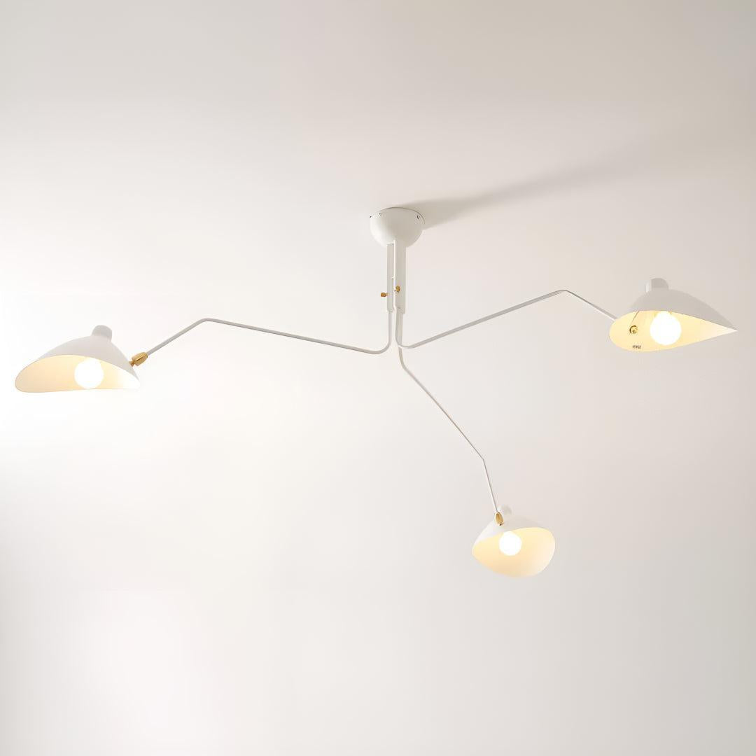 Serge Mouille Modern Ceiling Light With Multi Arm Design