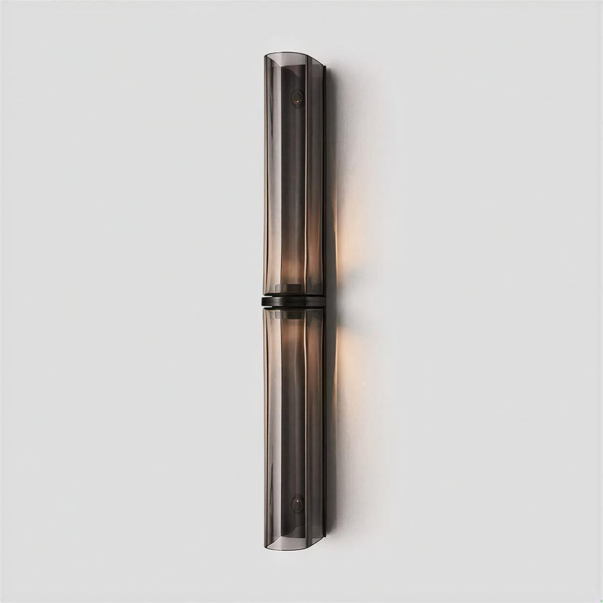 Slim Sophisticated Bathroom Wall Light With Modernist Dual Tube Design