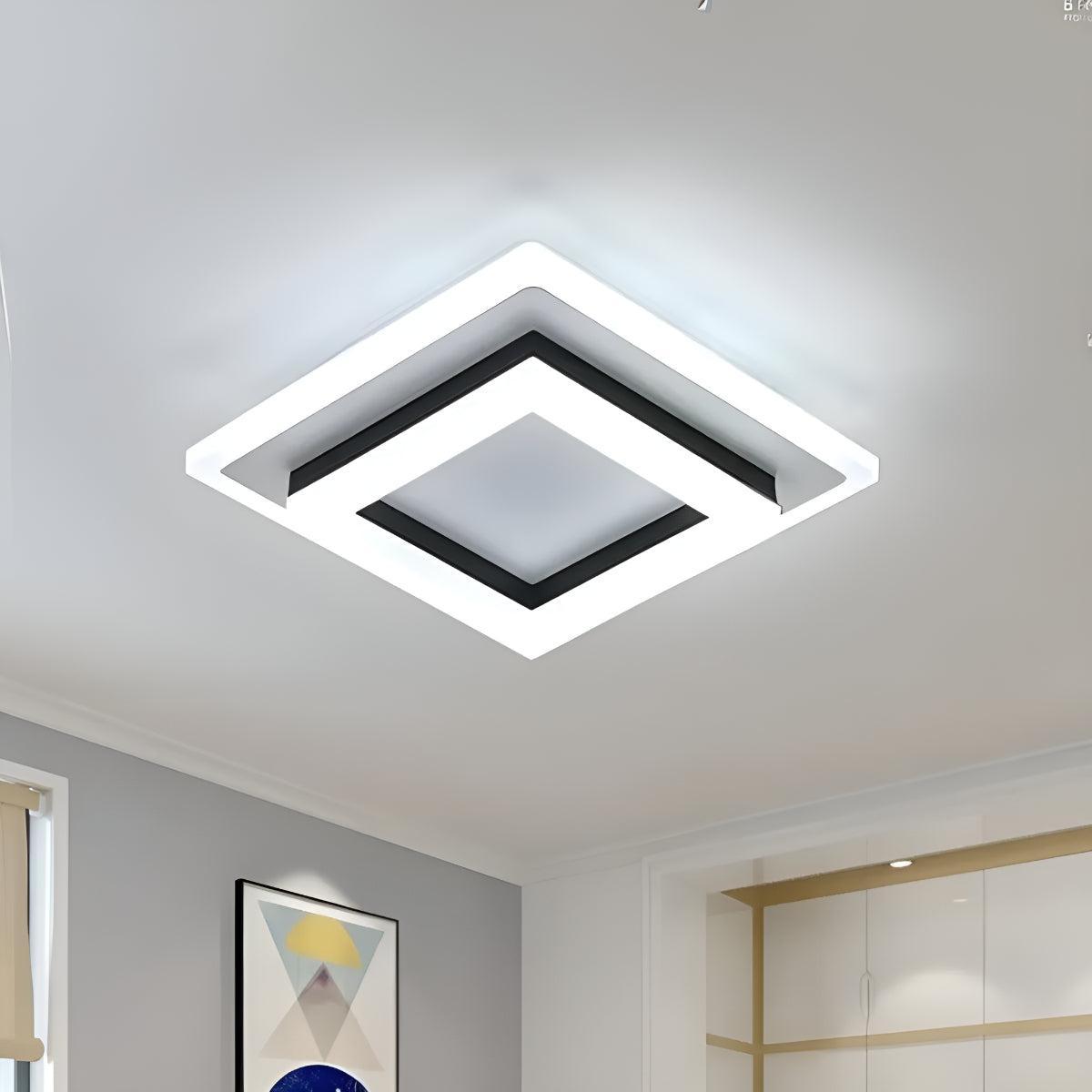 Square Flush Ceiling Light for Hallway and Bedroom