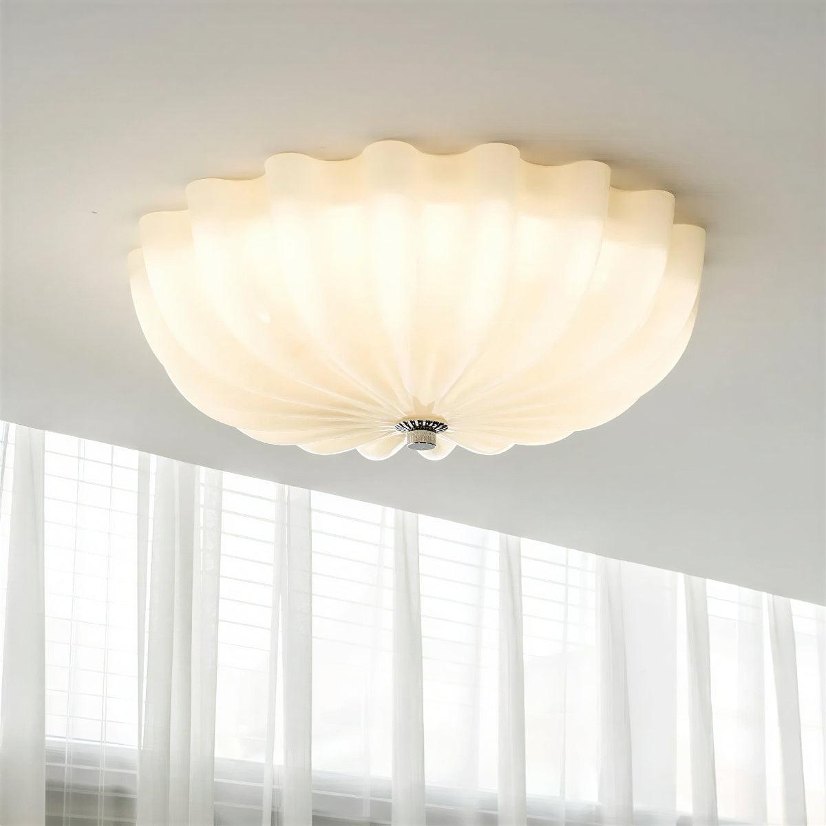 Symmetrical Petal Ceiling Light Fixture With Flush Mount Design