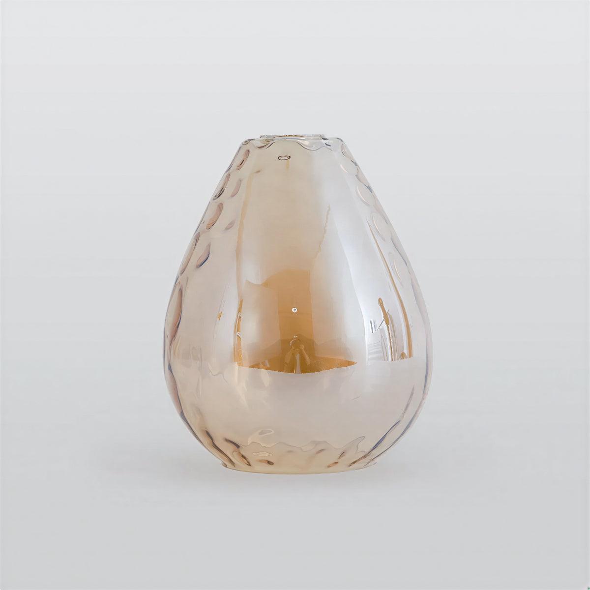 Teardrop Pendant Light With Wood and Glass Shade Style