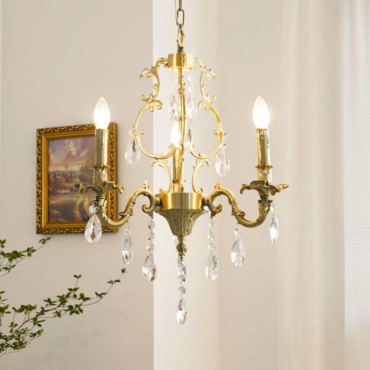 Traditional Antique Crystal Chandelier Light
