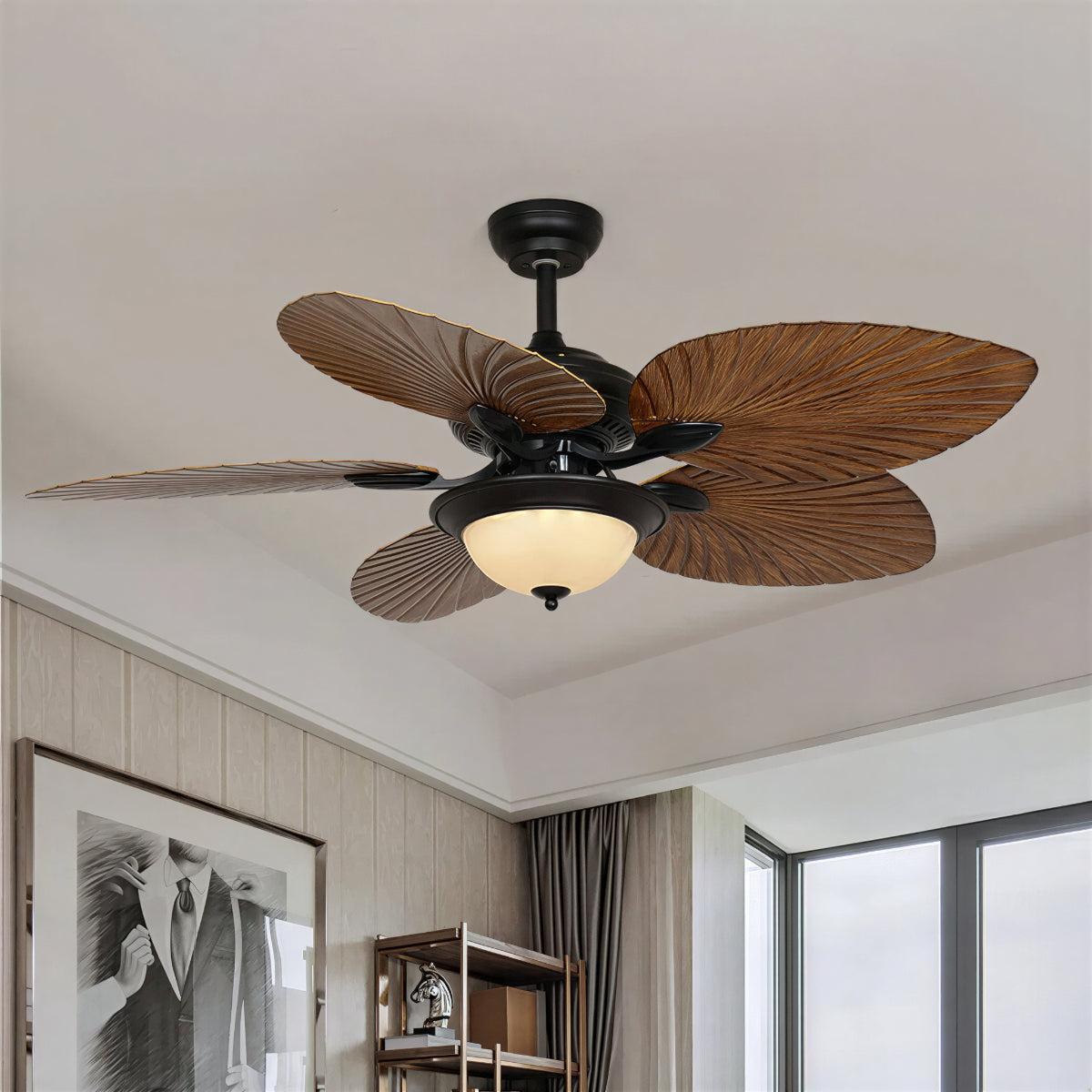 Tropical Leaf Styled Ceiling Fan Light
