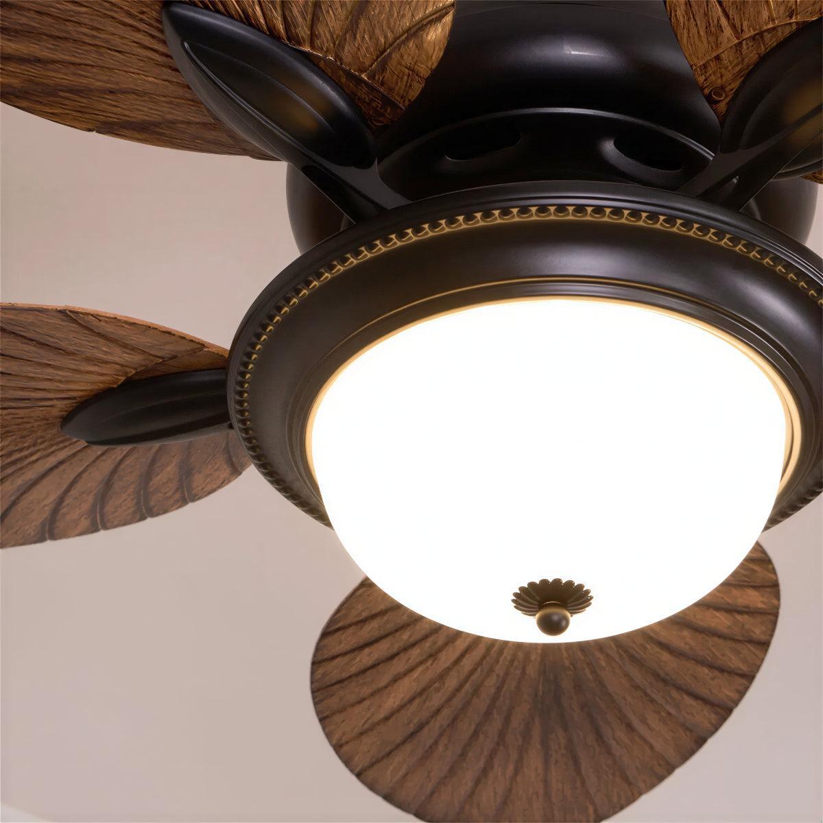 Tropical Leaf Styled Ceiling Fan Light