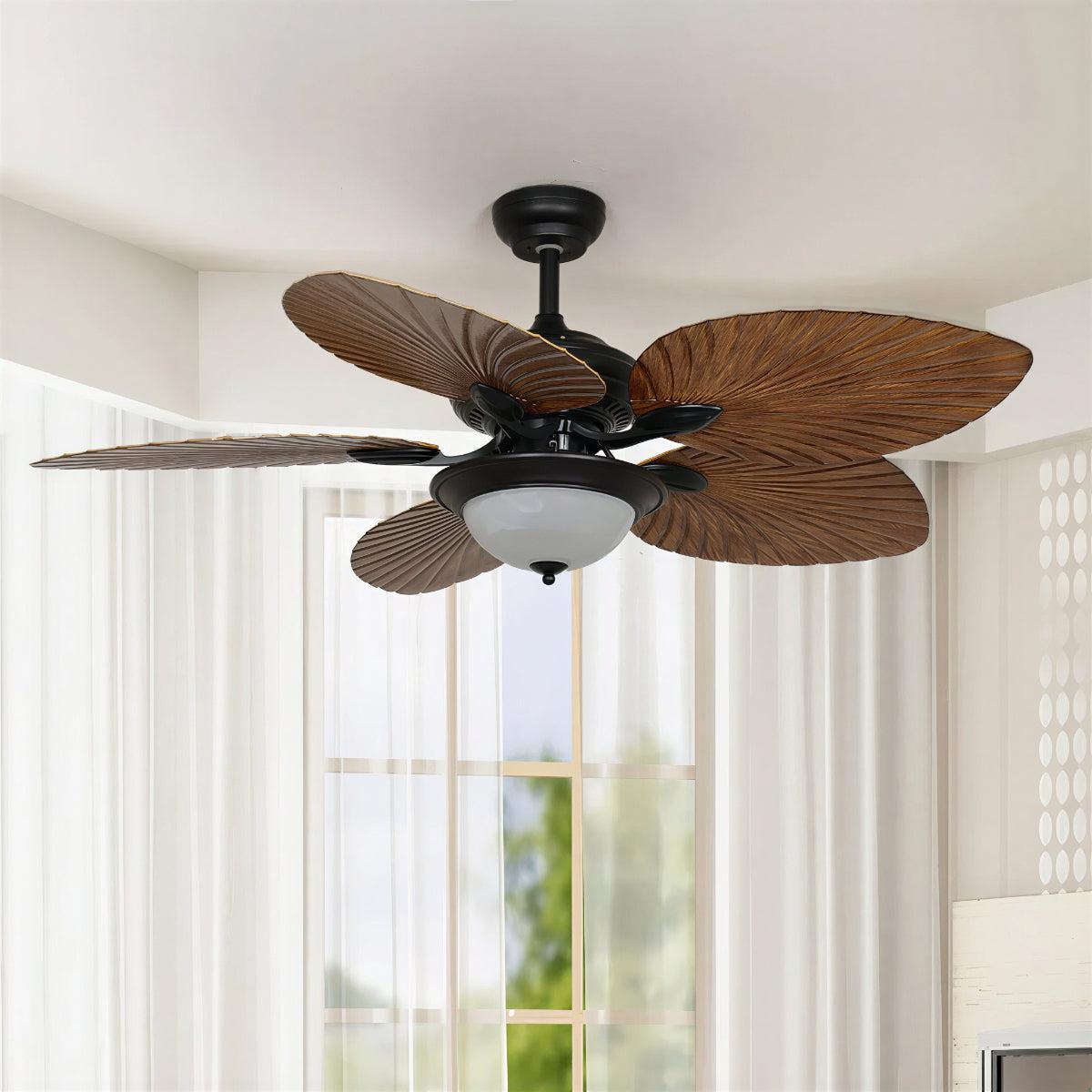 Tropical Leaf Styled Ceiling Fan Light