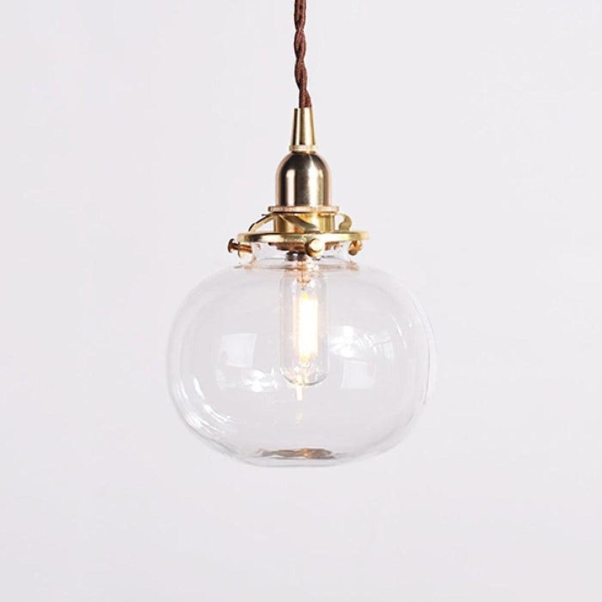 Vintage Retro Glass Globe Pendant Ceiling Light With Antique Style
