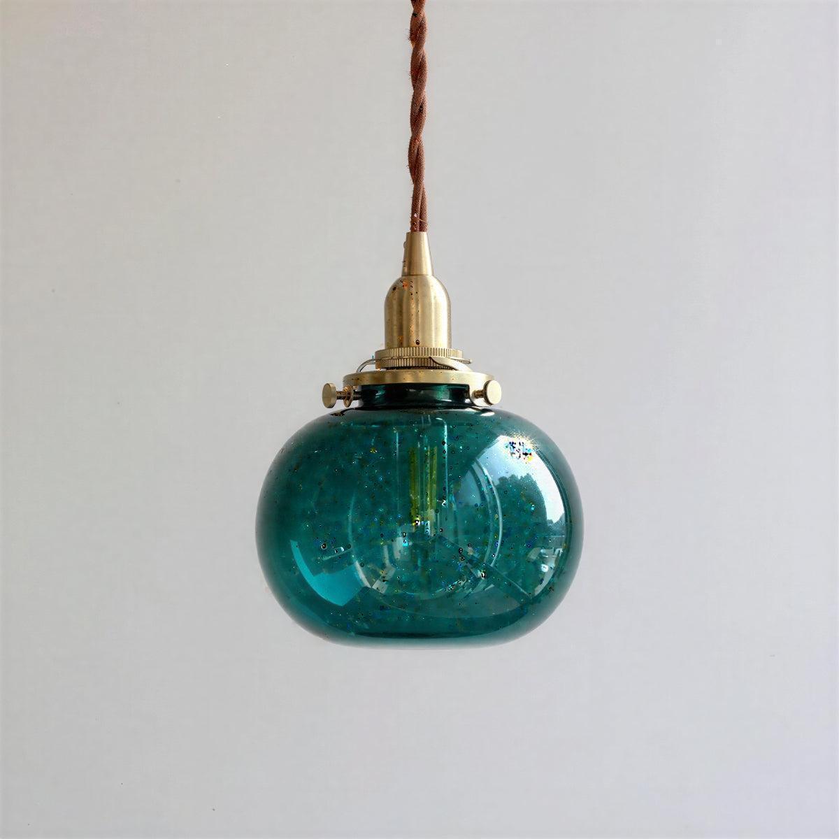 Vintage Retro Glass Globe Pendant Ceiling Light With Antique Style
