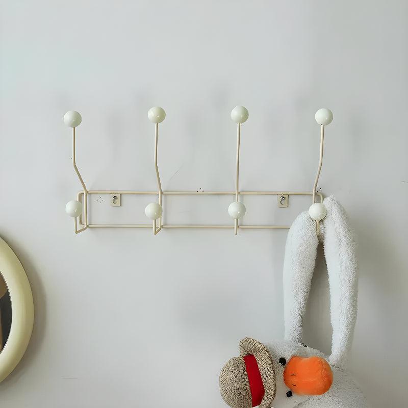 Vintage Wall Mounted Coat Rack With Hooks