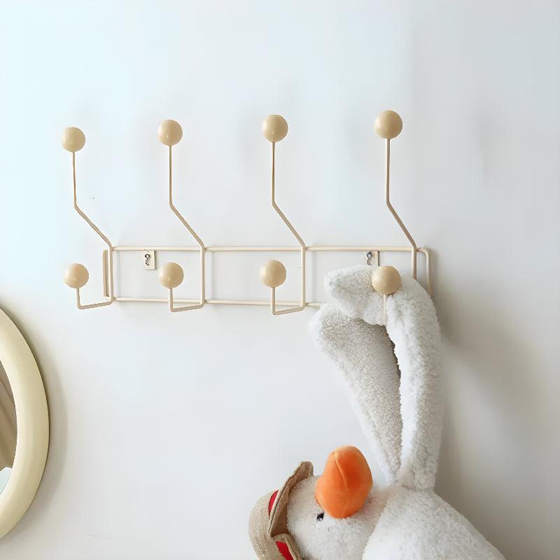 Vintage Wall Mounted Coat Rack With Hooks